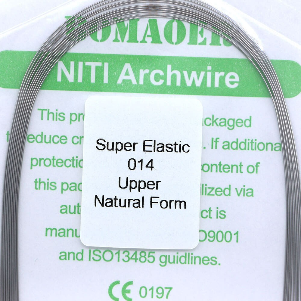 50 Packs Dental Ortho Niti Super Elastic Round Arch Wire Nature Form 014 Upper