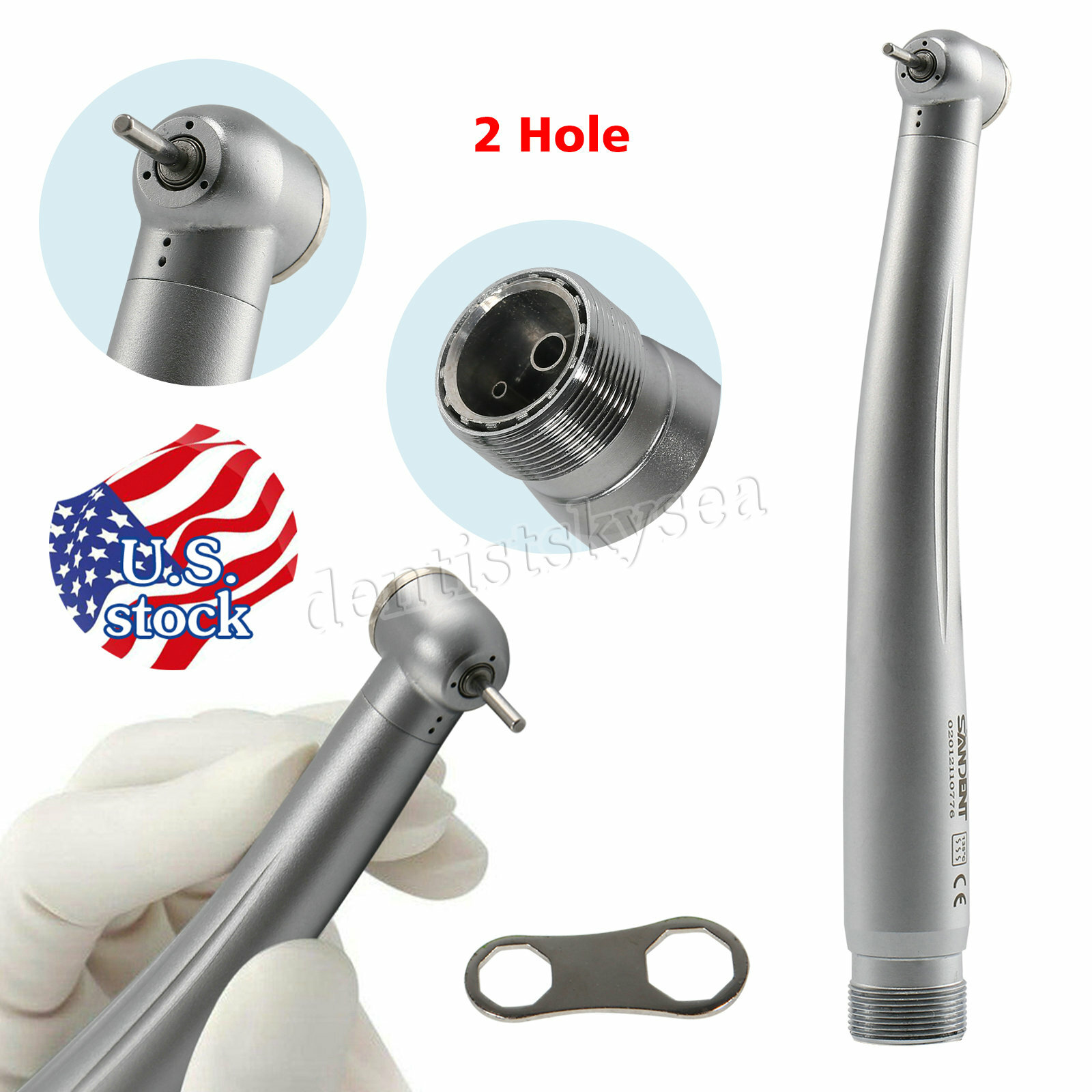 Dental High Speed Handpiece Clean Head 2 Hole STNABB B2-USA