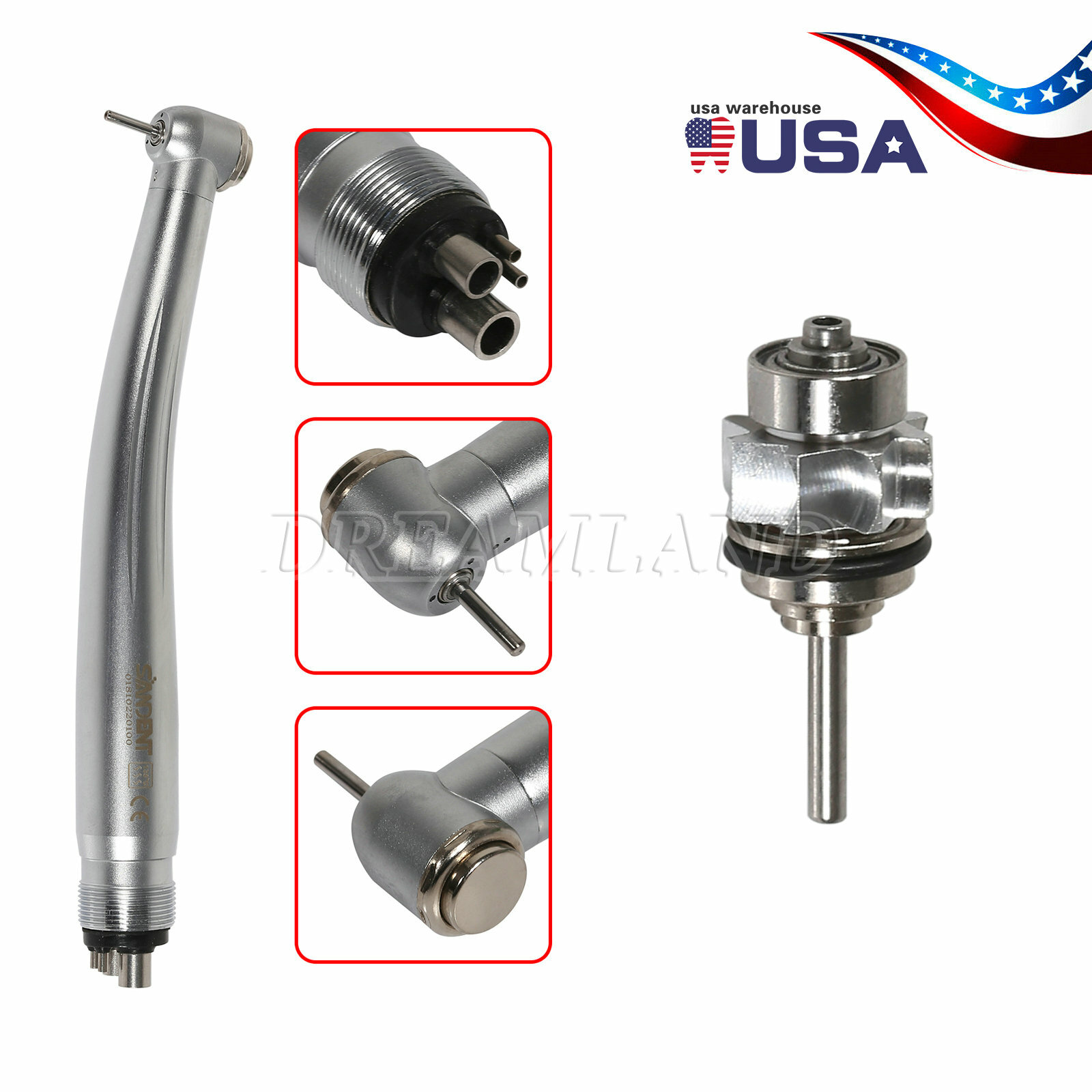 SANDENT Dental High Speed Air Turbine Handpiece Cartridge Rotor Canister STNABT