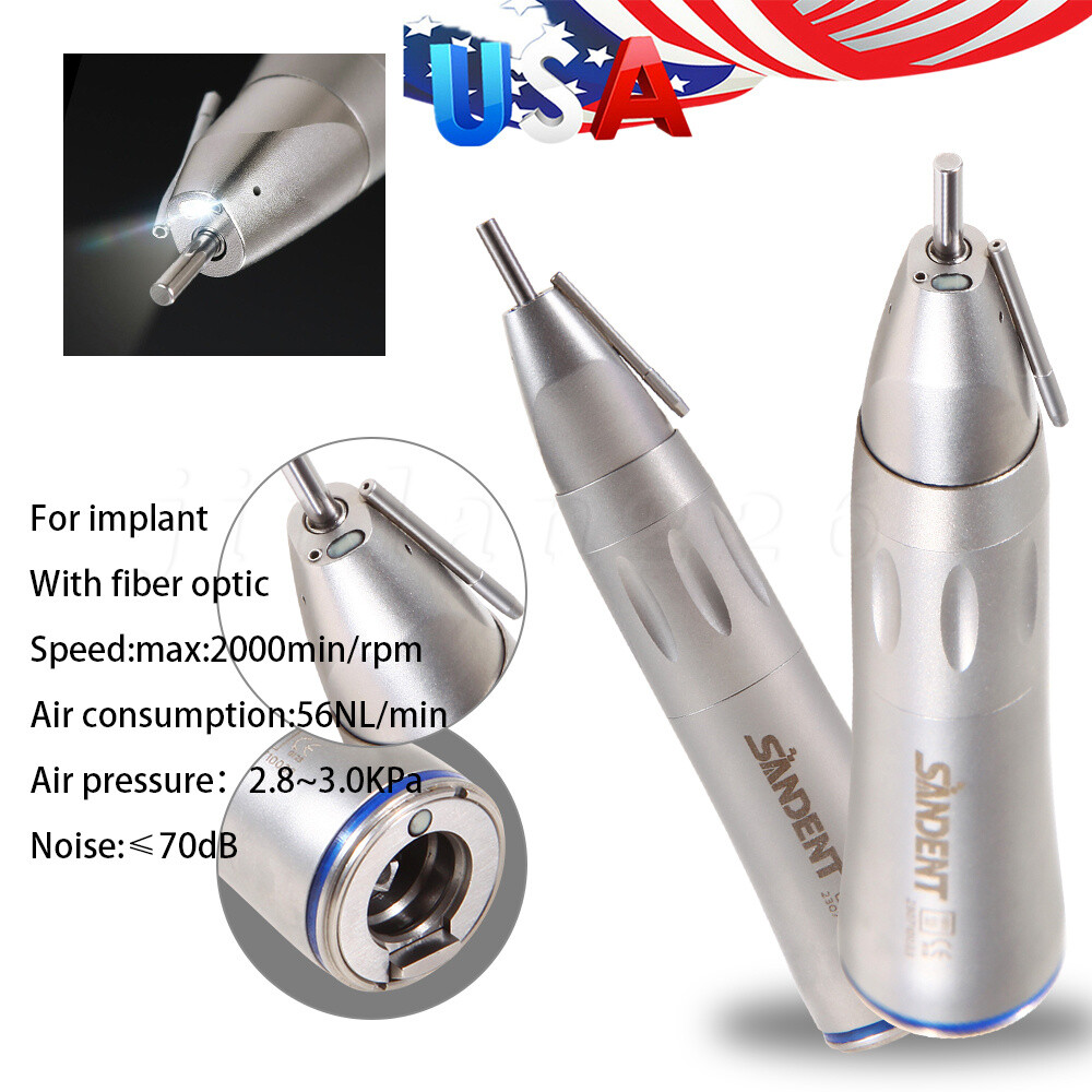 NSK Style Ti-Max X-SG65L Optic External Coolant Straight Handpiece Dental LED