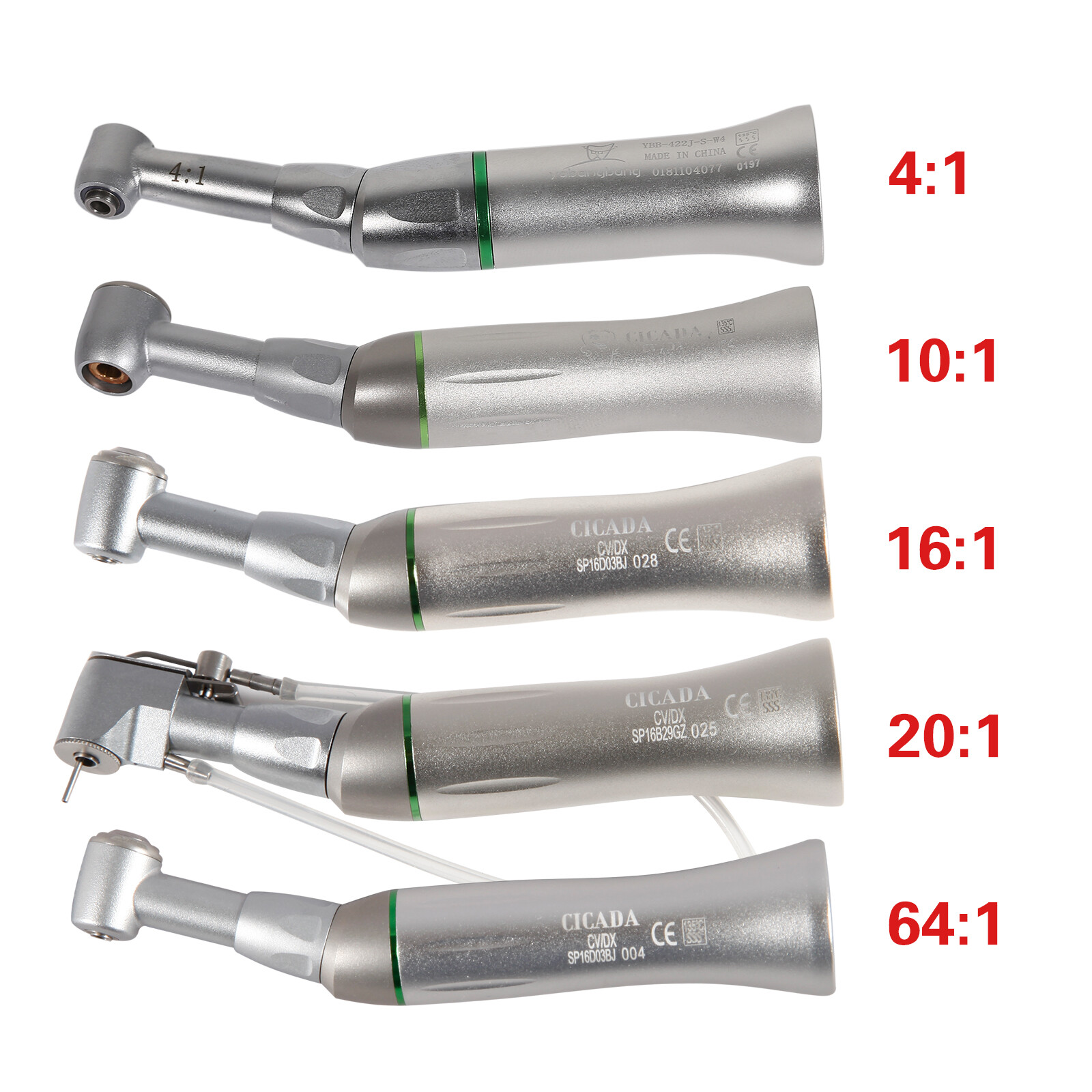 CICADA Dental Endo Contra Angle Handpiece 4:1 10:1 16:1 64:1 Low Speed Fit NSK