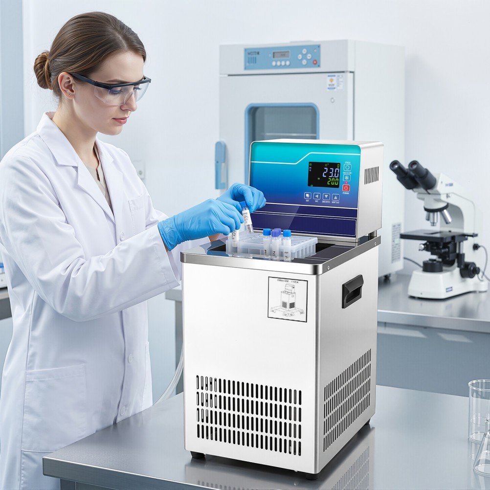 Lab Chiller Circulator 6L -20℃ 100℃ 110V Recirculating Cooling Water Bath Pump