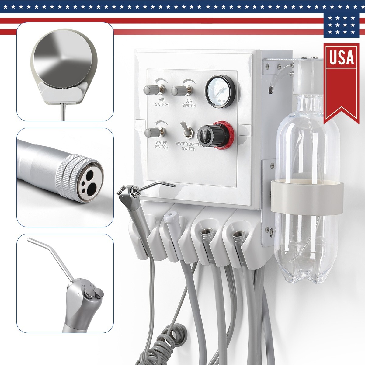 Mobile Dental Portable Folding Chair Unit +Air Turbine +LED Light /Turbine Unit