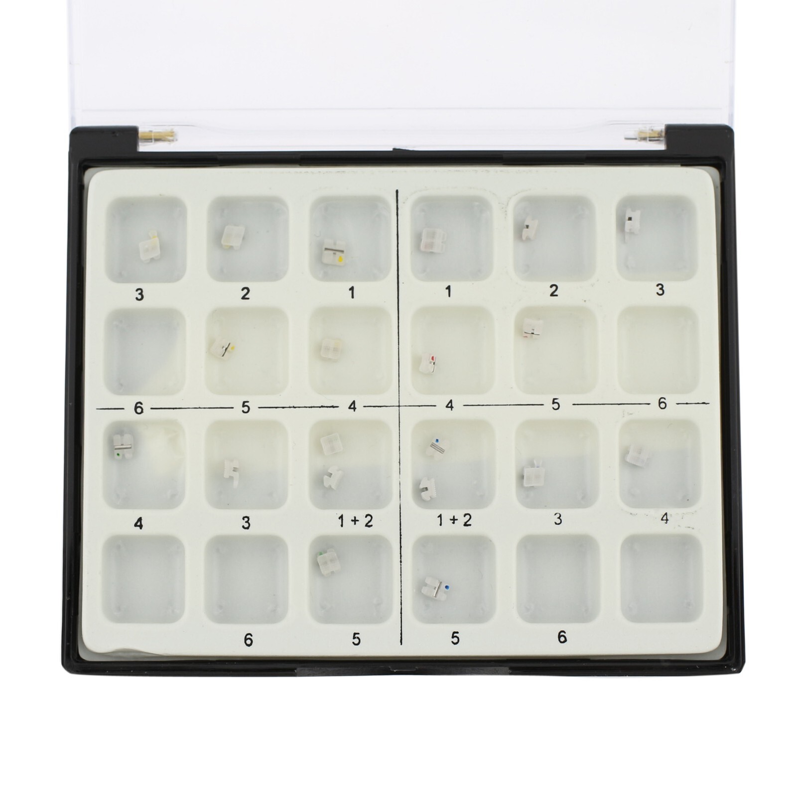 Dental Orthodontic Brackets Ceramic Braces Roth MBT 022 3 Hooks 5-5 Aesthetics