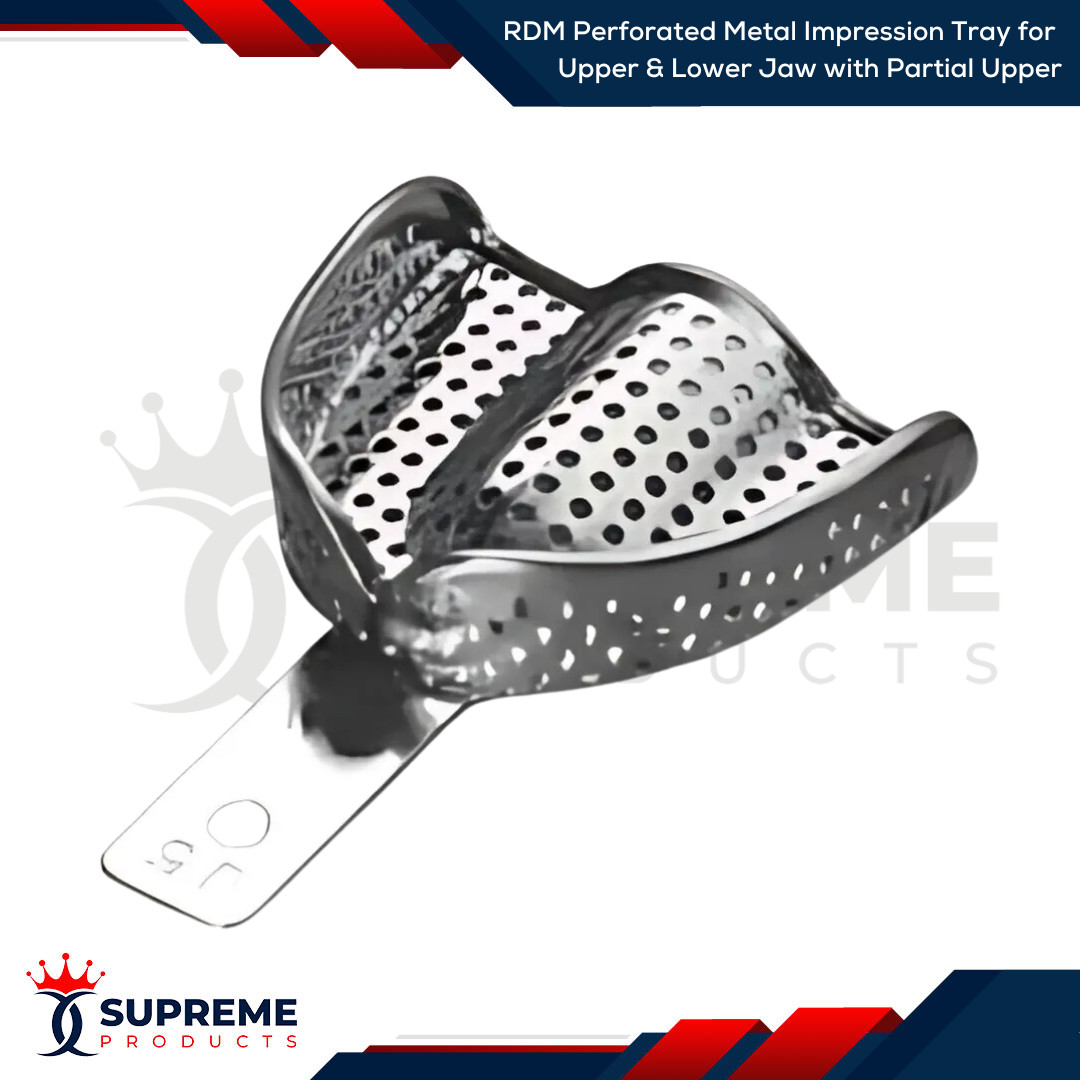 RDM Perforated Metal Impression Tray for Upper & Lower Jaw with Partial Upper