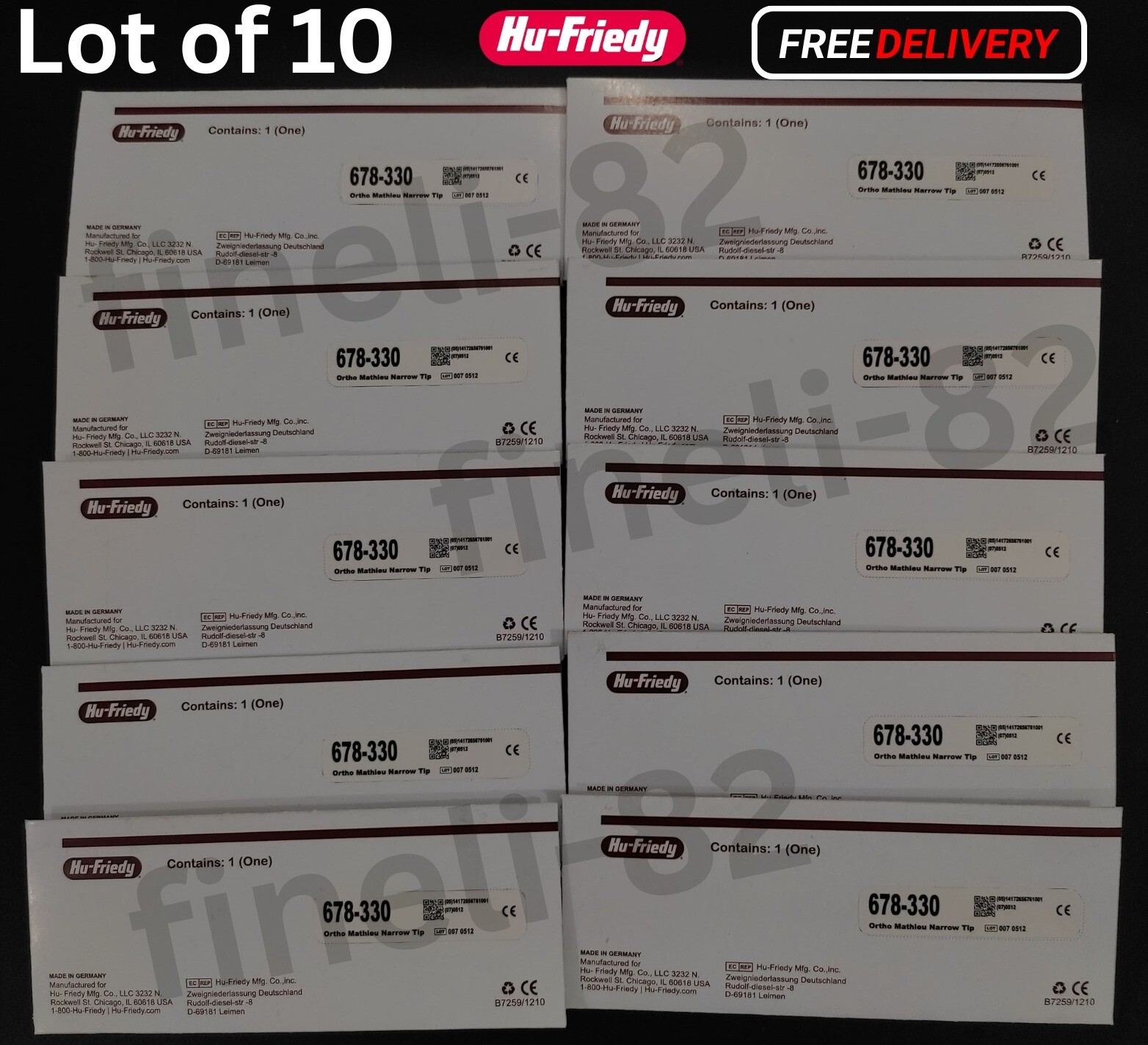 HU FRIEDY Mathieu Narrow Tip Orthodontic Plier 678-330 Lot of 10x