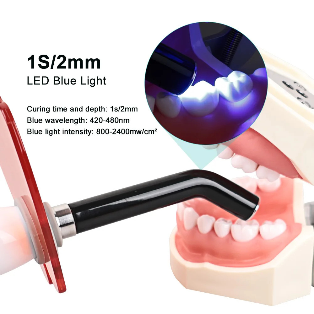 Dental Wireless Cordless LED Cure Curing Light Lamp 2000mw 5W Tool Resin Cure-US