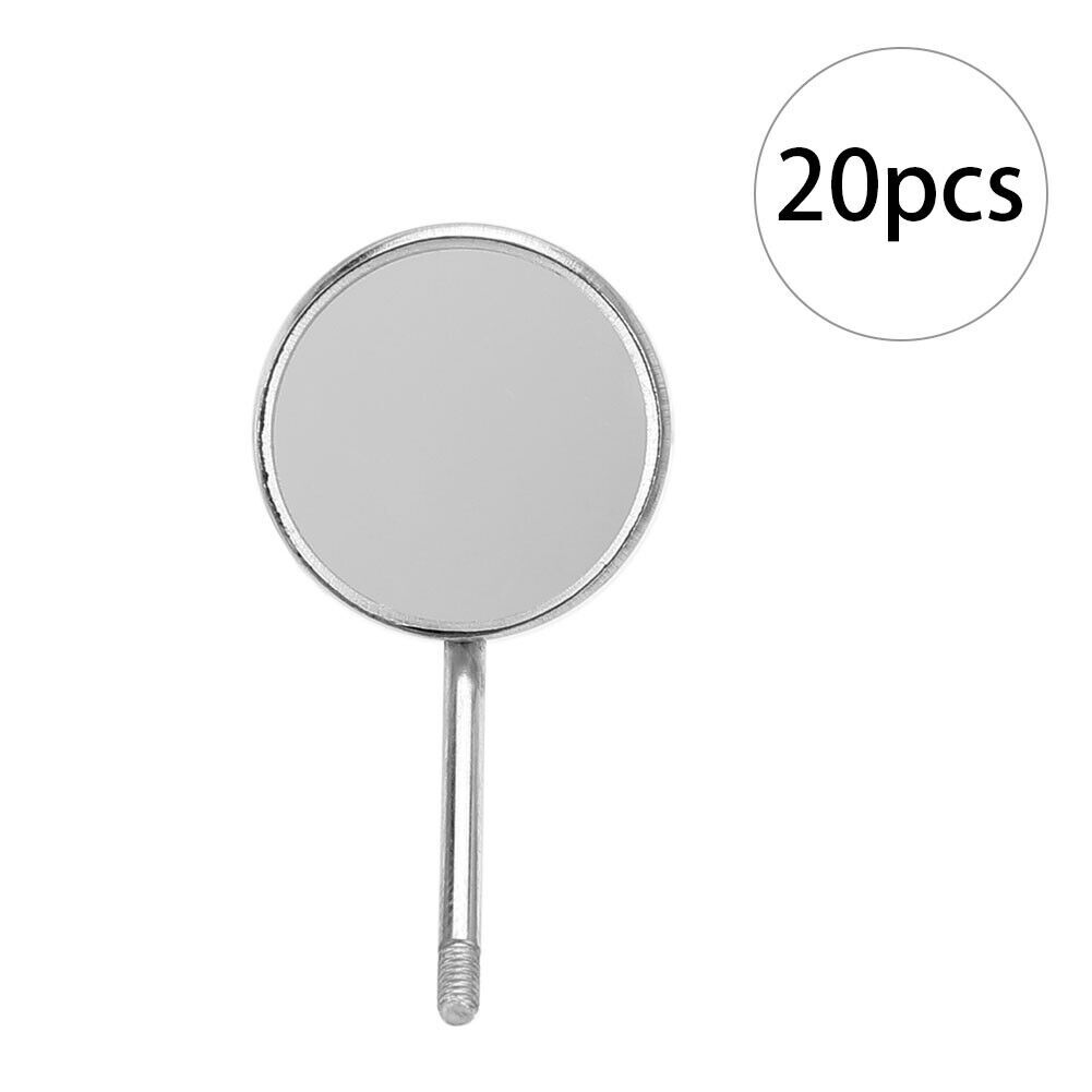 20/40PC Dental Orthodontic Stainless Steel Mouth Mirrors 5# Plain Size Mirror-