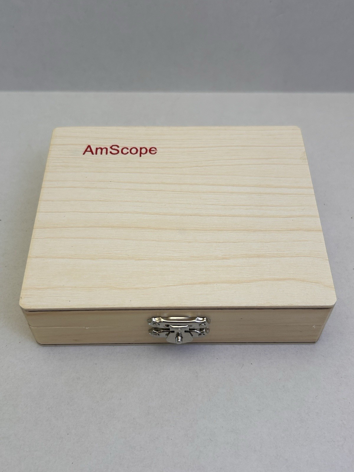 AmScope PS25W 25 Prepared Microscope Slides Glass with Wooden Box Homeschool