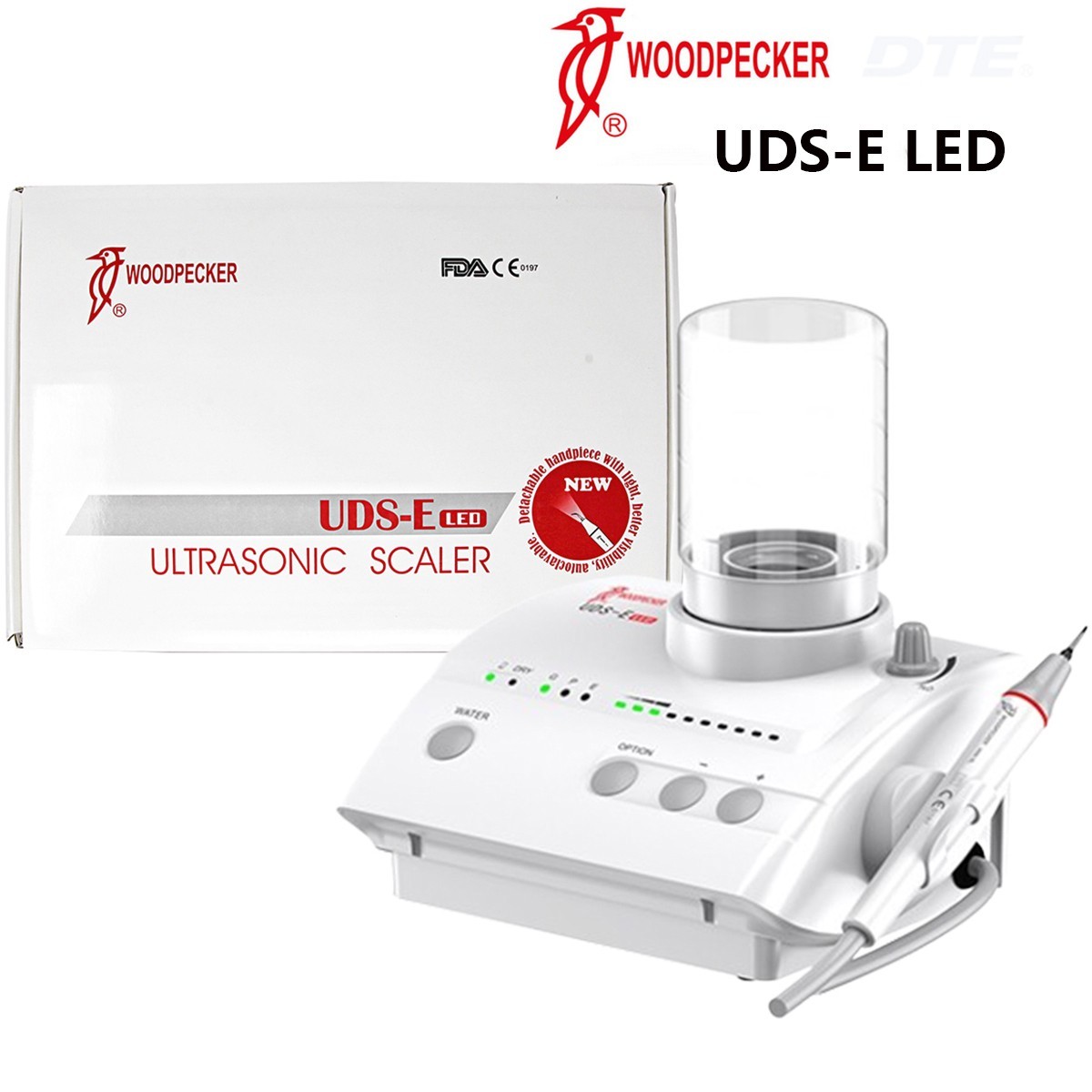 Woodpecker Dental UDS-E LED Ultrasonic Piezo Scaler HW-5L Handpiece 5*Tips