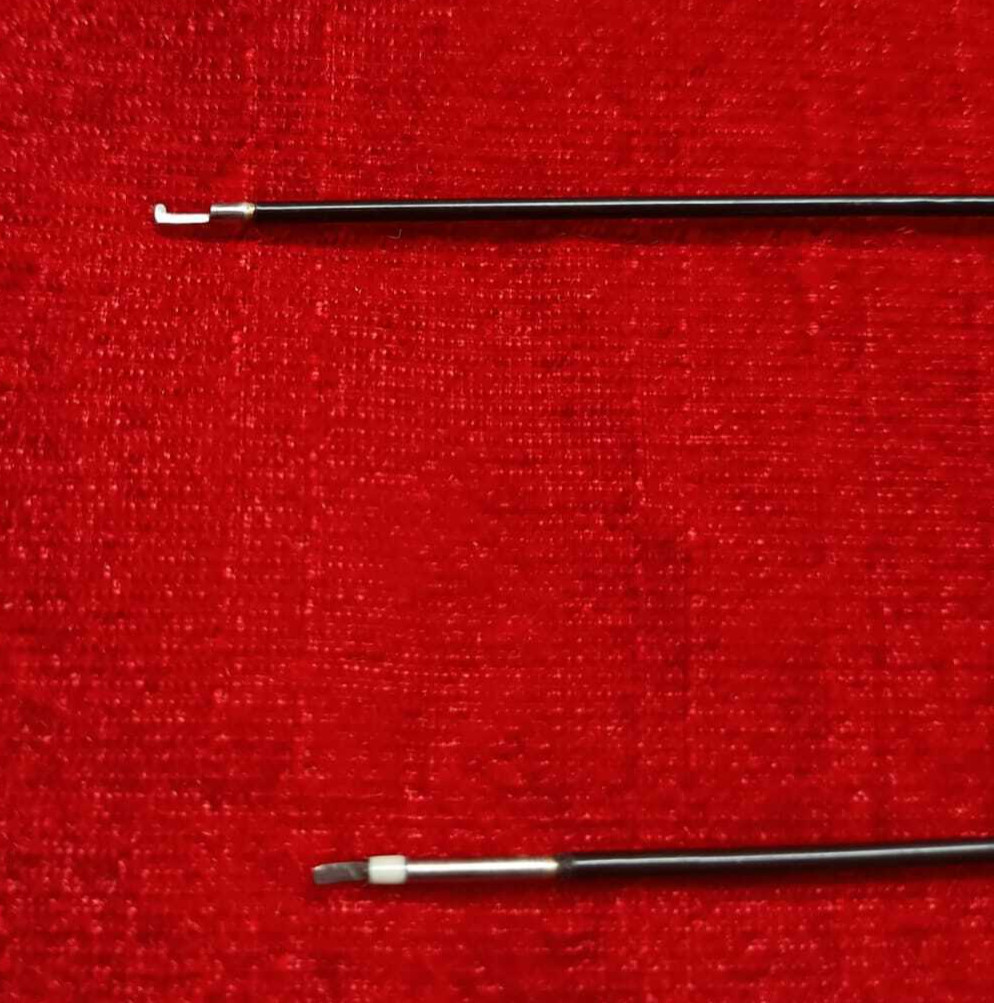 2pc Laparoscopic Hysteroscopy Monopolar L-Hook Spatula 5FR Endoscopy Instruments