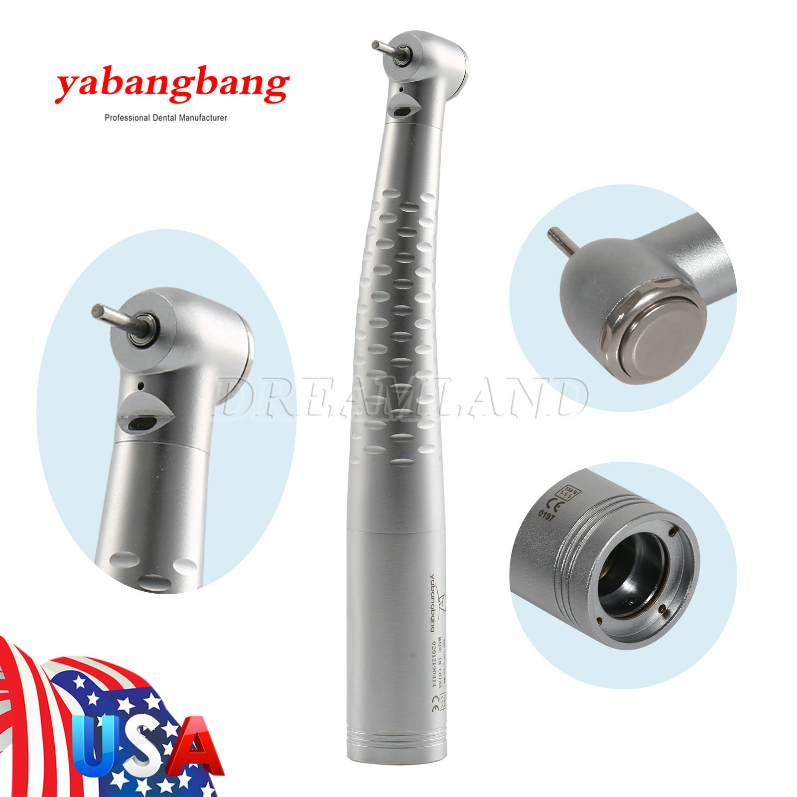 YB6/YD6 Dental High Speed Fiber Optic Air Turbine Handpiece fit Kav Multiflex