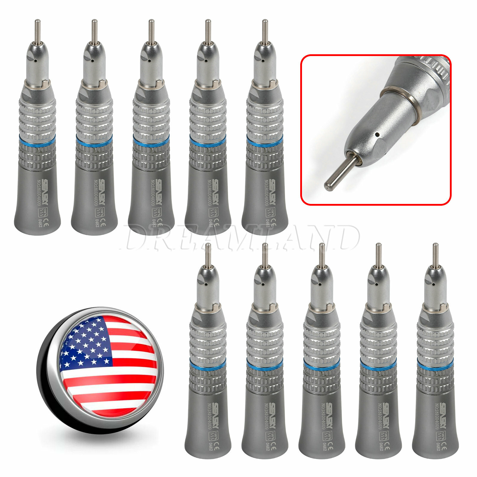 E-type Dental Straight Handpiece Low Speed Nose cone Attachment NSK Style 1-10