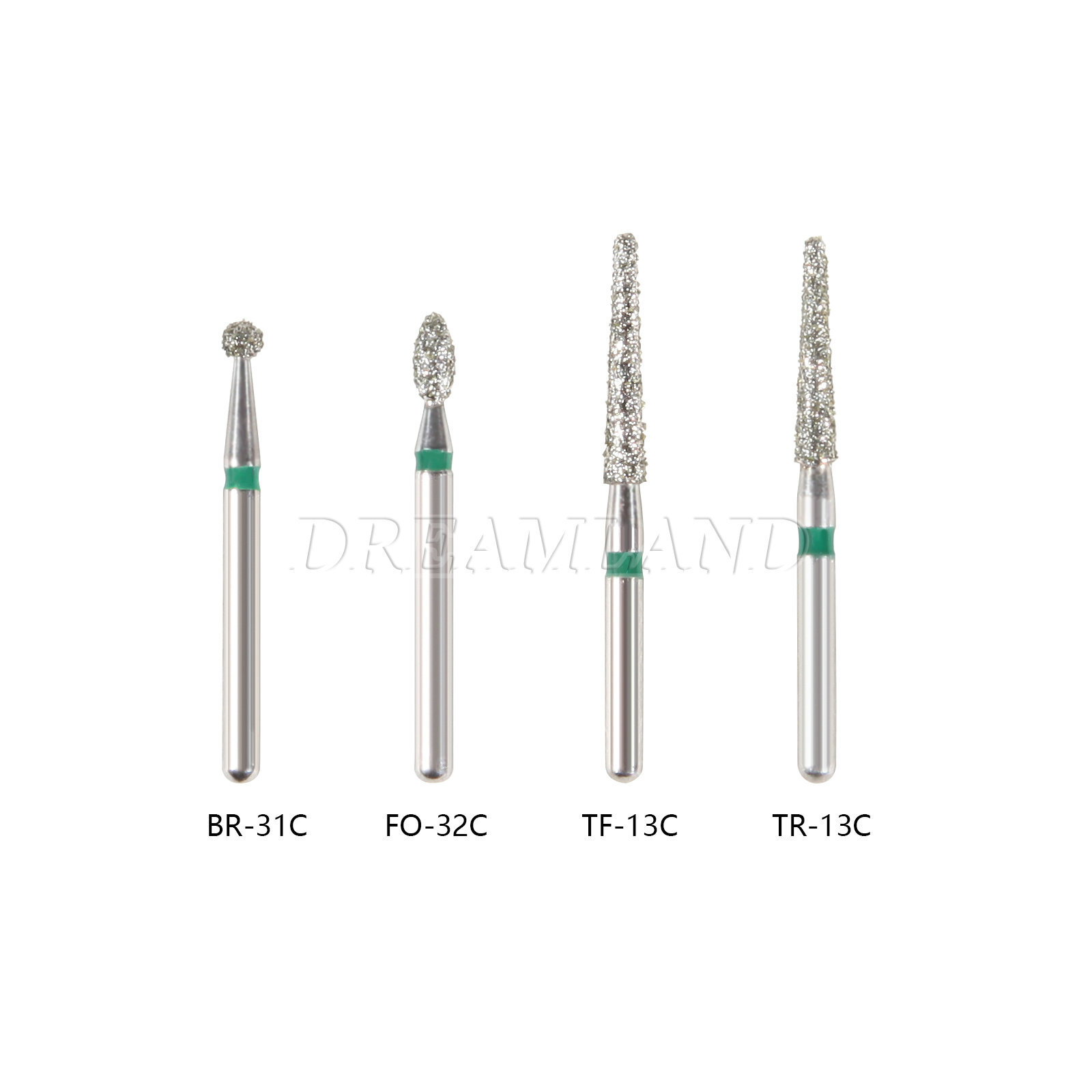 Dental Diamond Burs F High Speed Handpiece Friction Grip 5Pc/Box