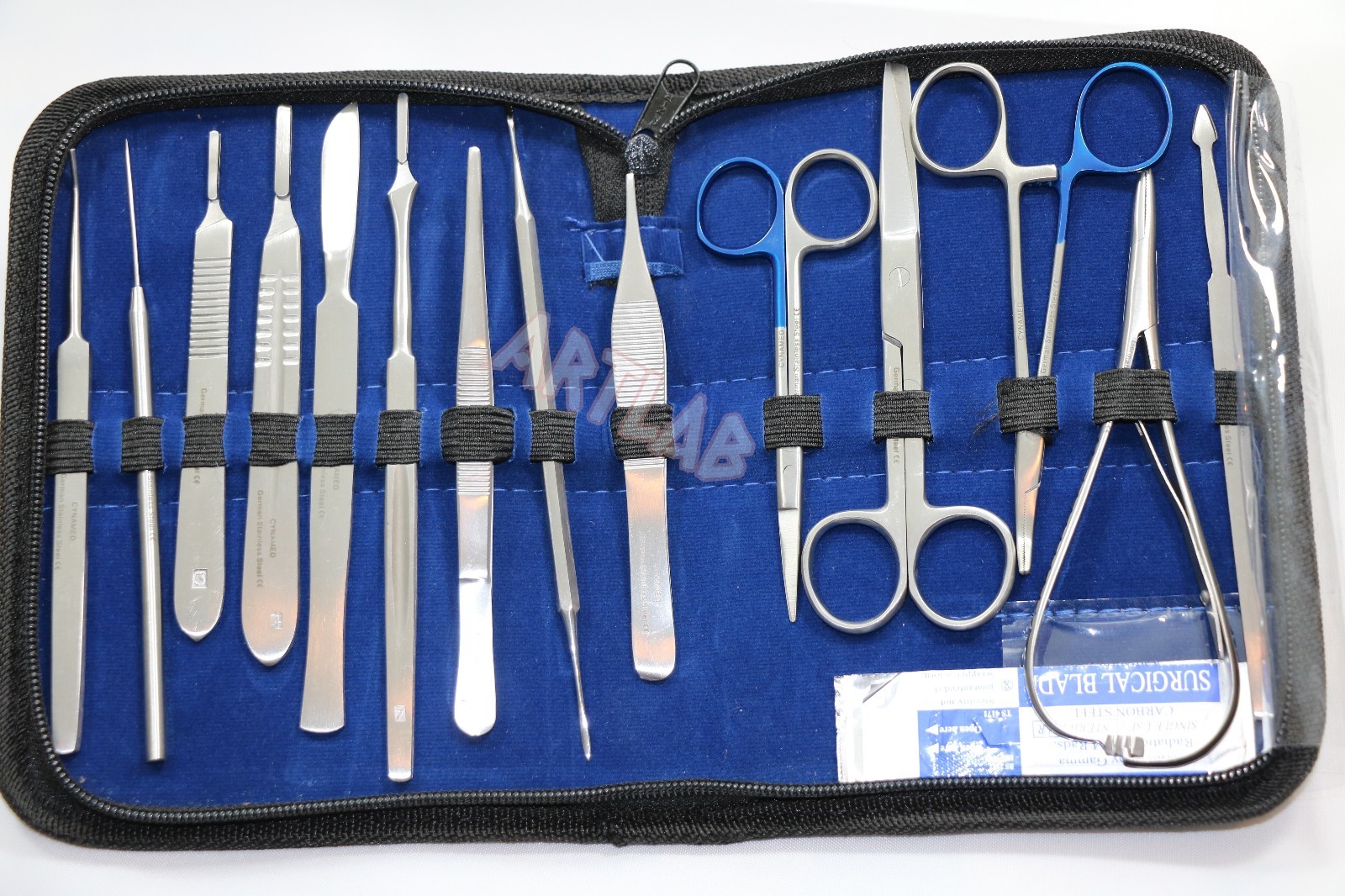 German 54 PC MINOR SURGERY DISSECTION DISSECTING STUDENT KIT SURGICAL INSTRUMENT