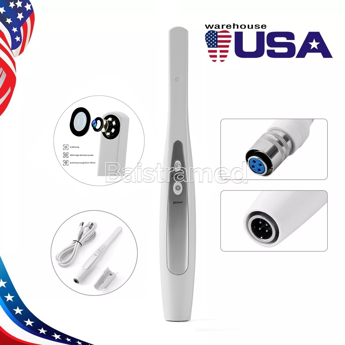 Dental Camera Intraoral Digital USB Imaging Intra Oral Endoscope 6 LED Light