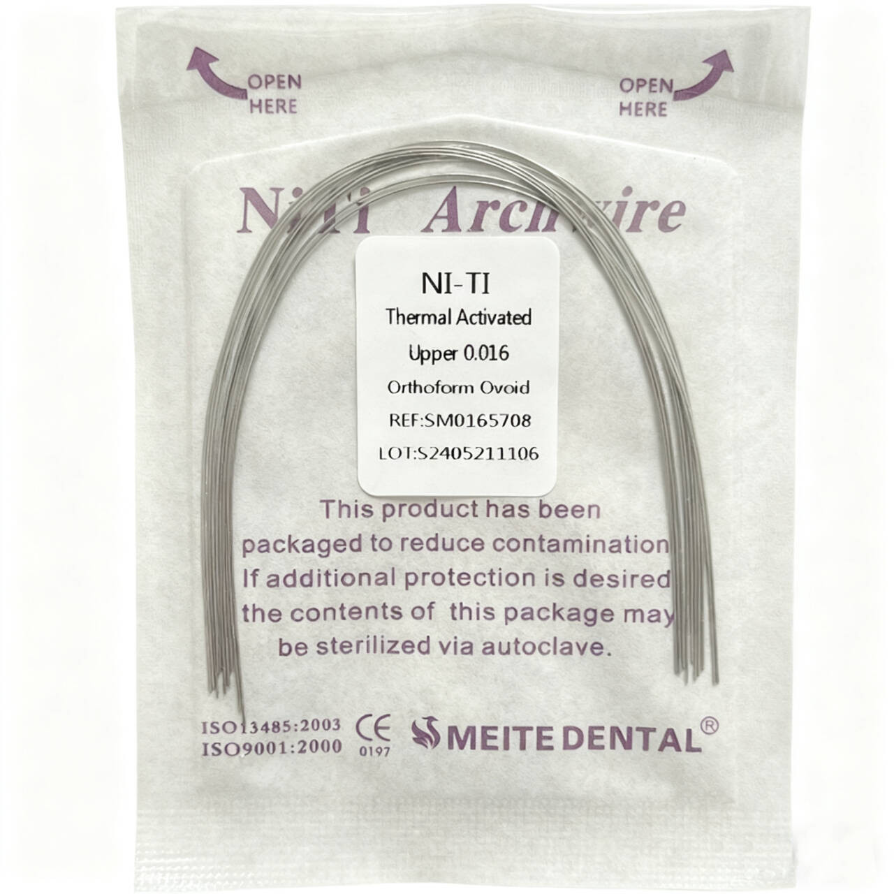 10 Packs Dental Orthodontic Thermal Activated Niti Round Arch Wires Ovoid Form