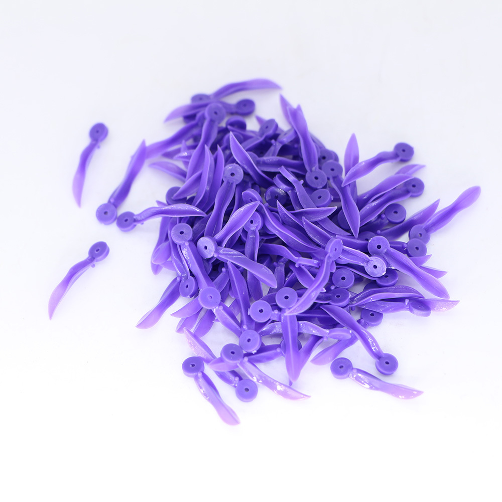 100Pcs/Box Bomaoer Dental Plastic Poly-Wedges with Holes L Size Purple Color