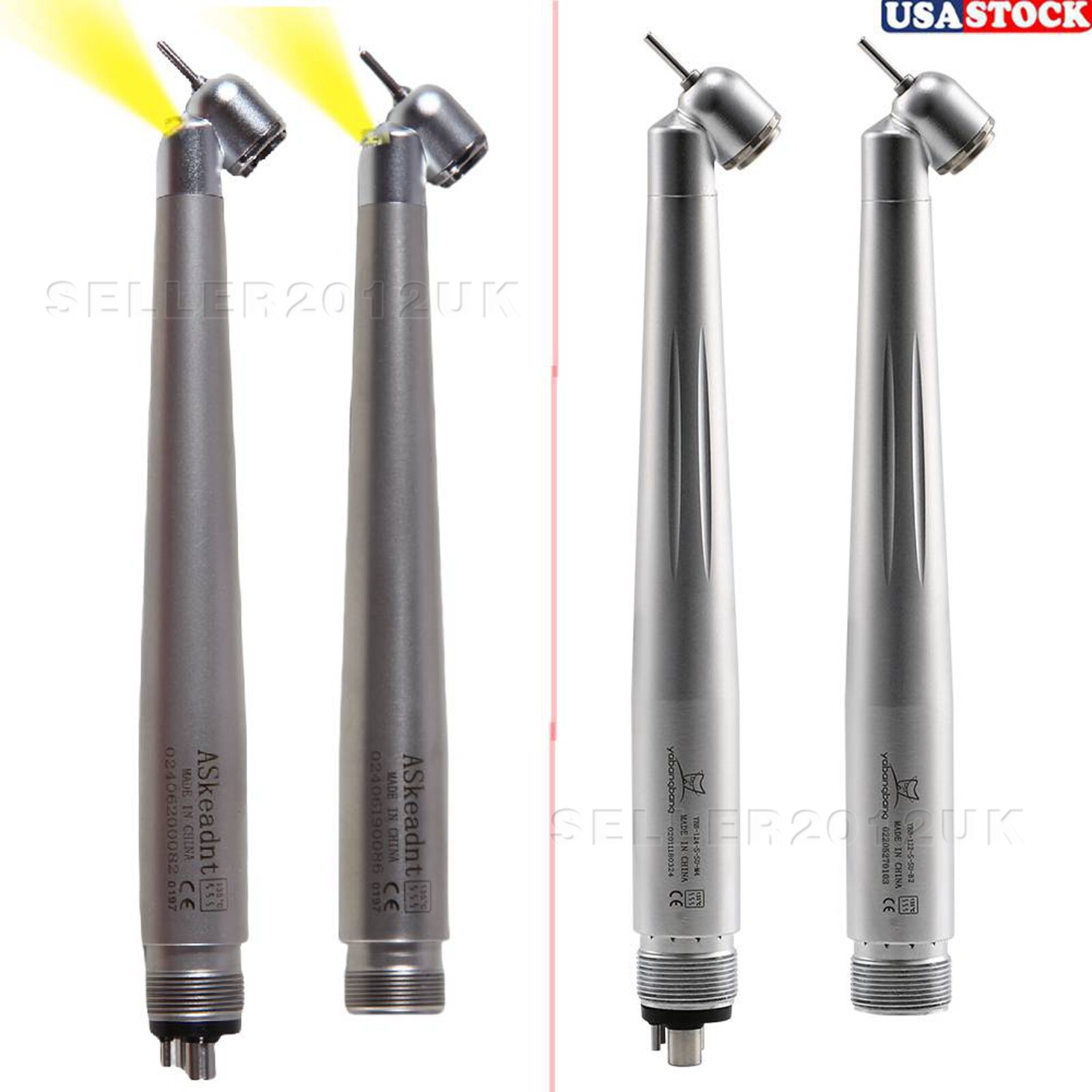 Dental 45° Degree Surgical High Speed Turbine Handpiece 4HOLE For NSK LED/No-LED