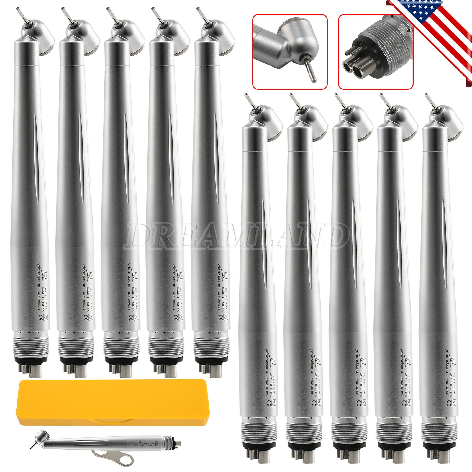 FG1.60mm Dental Contra Angle Inner/Exter Water Low Speed Handpiece BJ