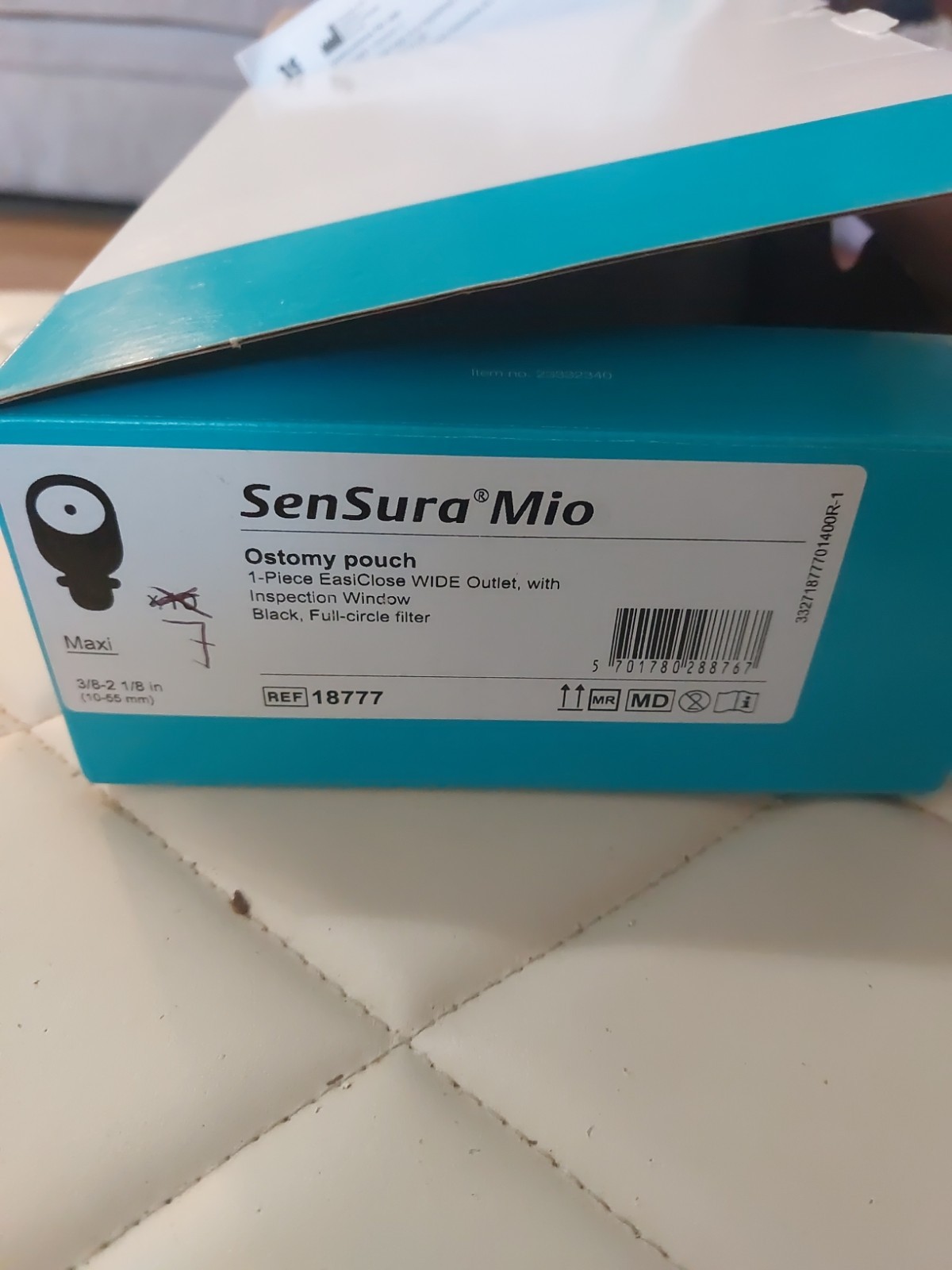 Qty 7 Coloplast SenSura Mio Filter Pouch 1PC Black Flat .375-2.125 Stoma Cut-Fit
