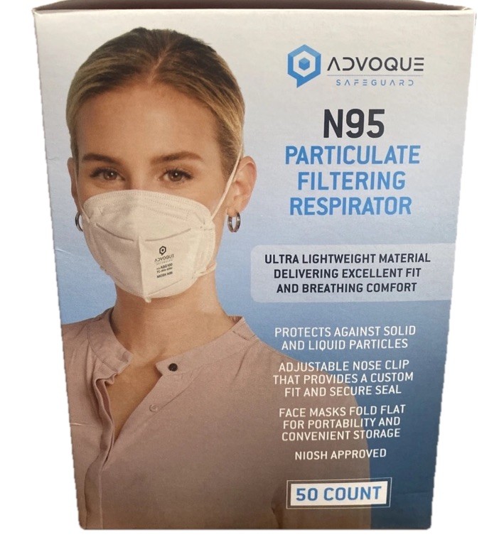 Lot Of 100 Dust MASK N95 PARTICULATE FILTERING RESPIRATOR 2 Boxes 50 Each,New!