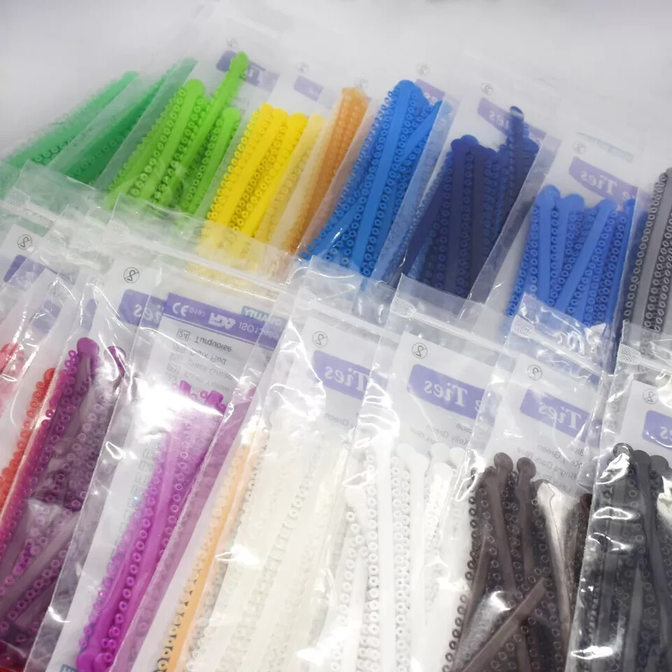 1000 Pcs Dental Orthodontic Ligature Ties Braces Elastics Rubber Bands O-rings