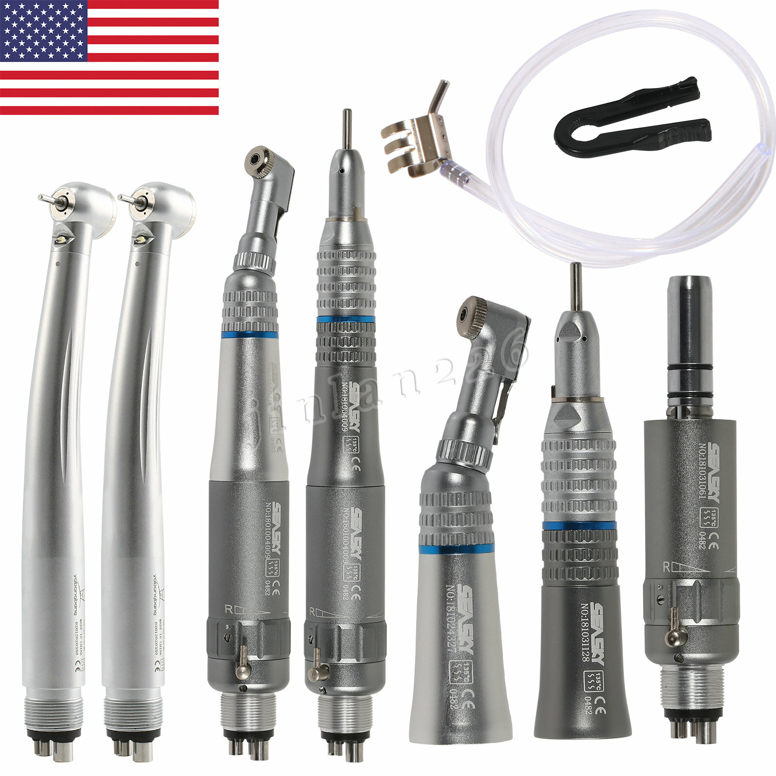NSK Pana Max Style Dental LED High Low Speed Handpiece 4/2 Hole Turbine kit JL