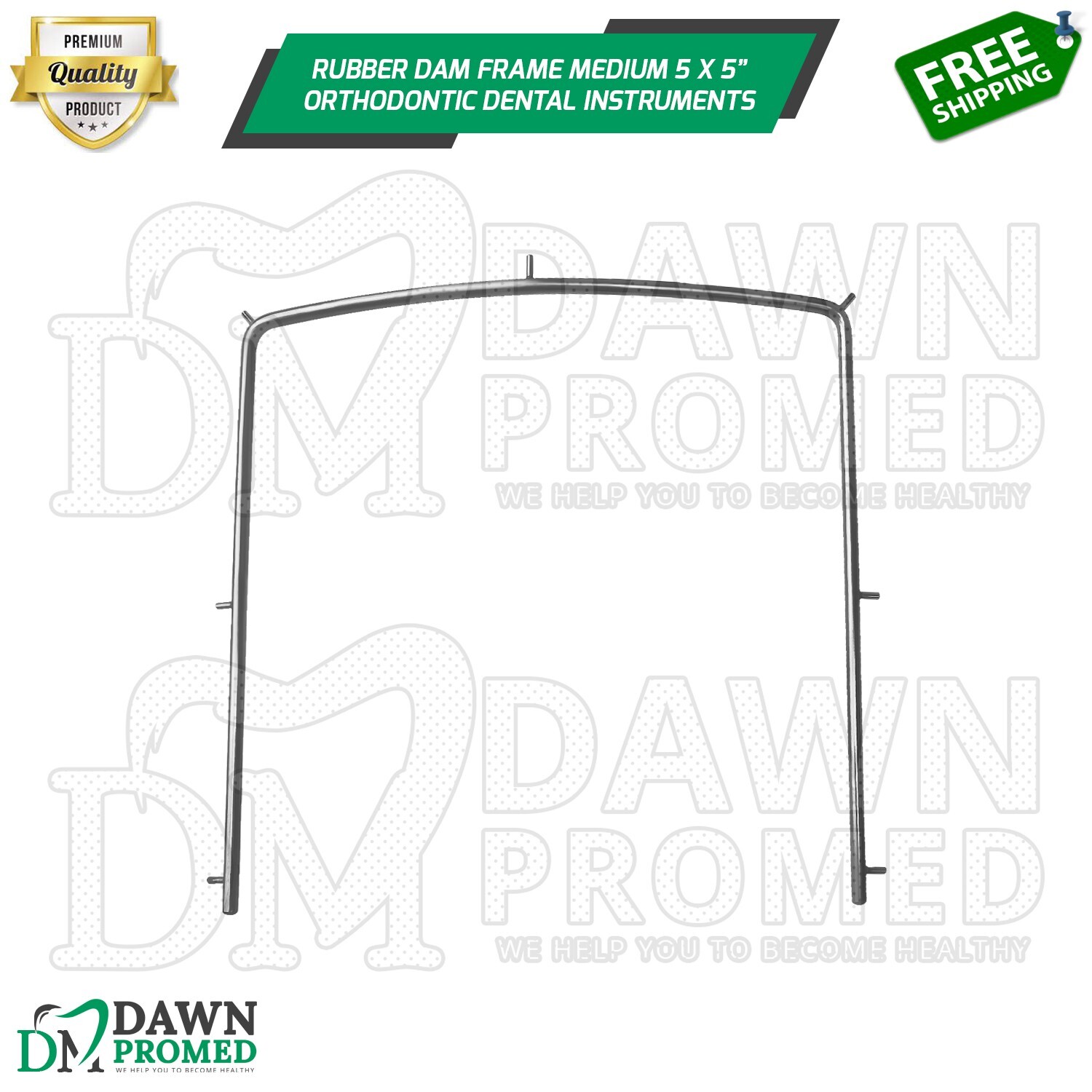 Rubber Dam Frame Medium 5×5″ Sheet Holder Orthodontic Dental Instrument German G