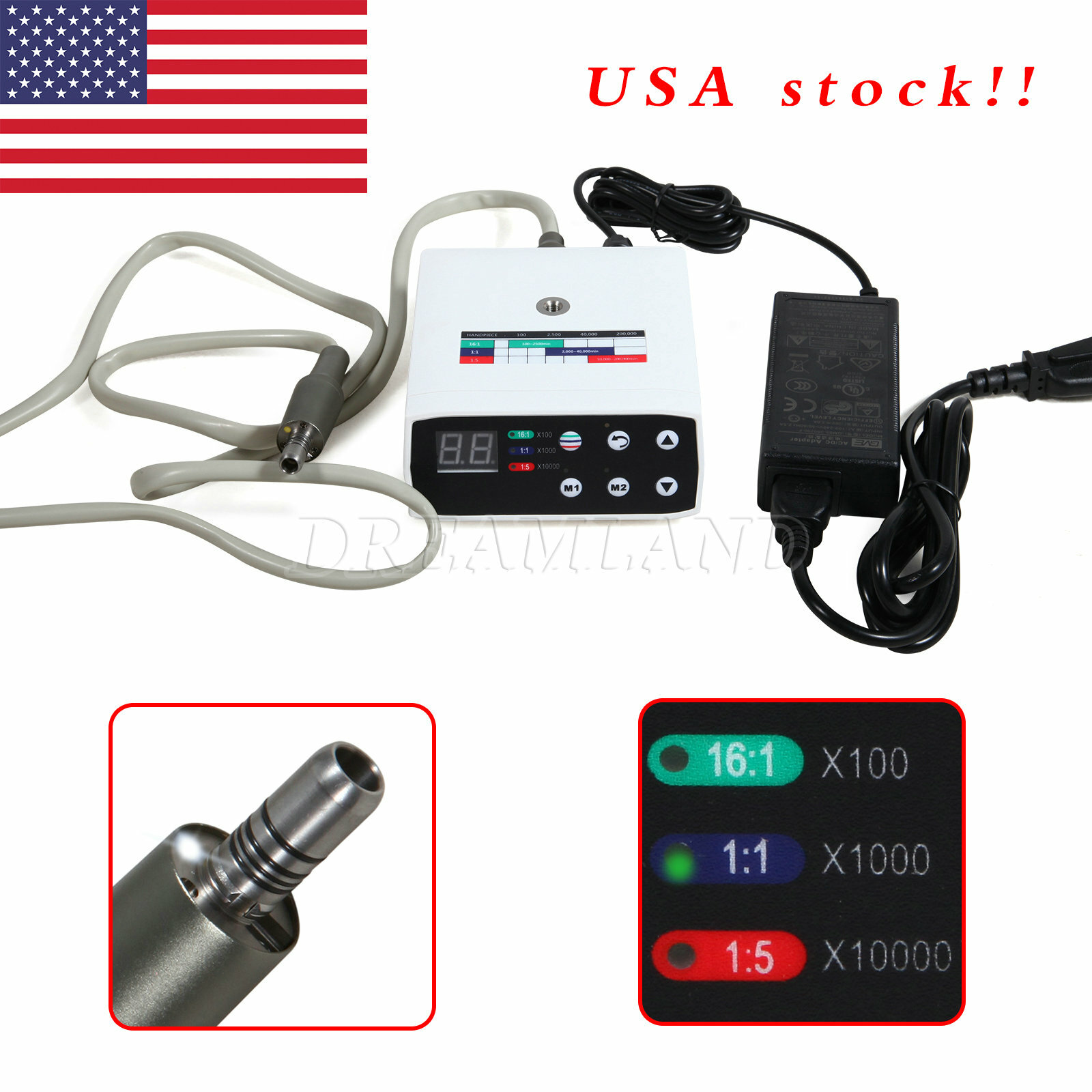 Dental Brushless/Practice LED Micro Motor/1:1 1:5 Optic Increasing Handpiece