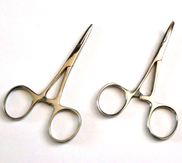 2PK 3.5″ Straight & Curved Hemostat Forceps Self Locking Clamps Surgical Tool