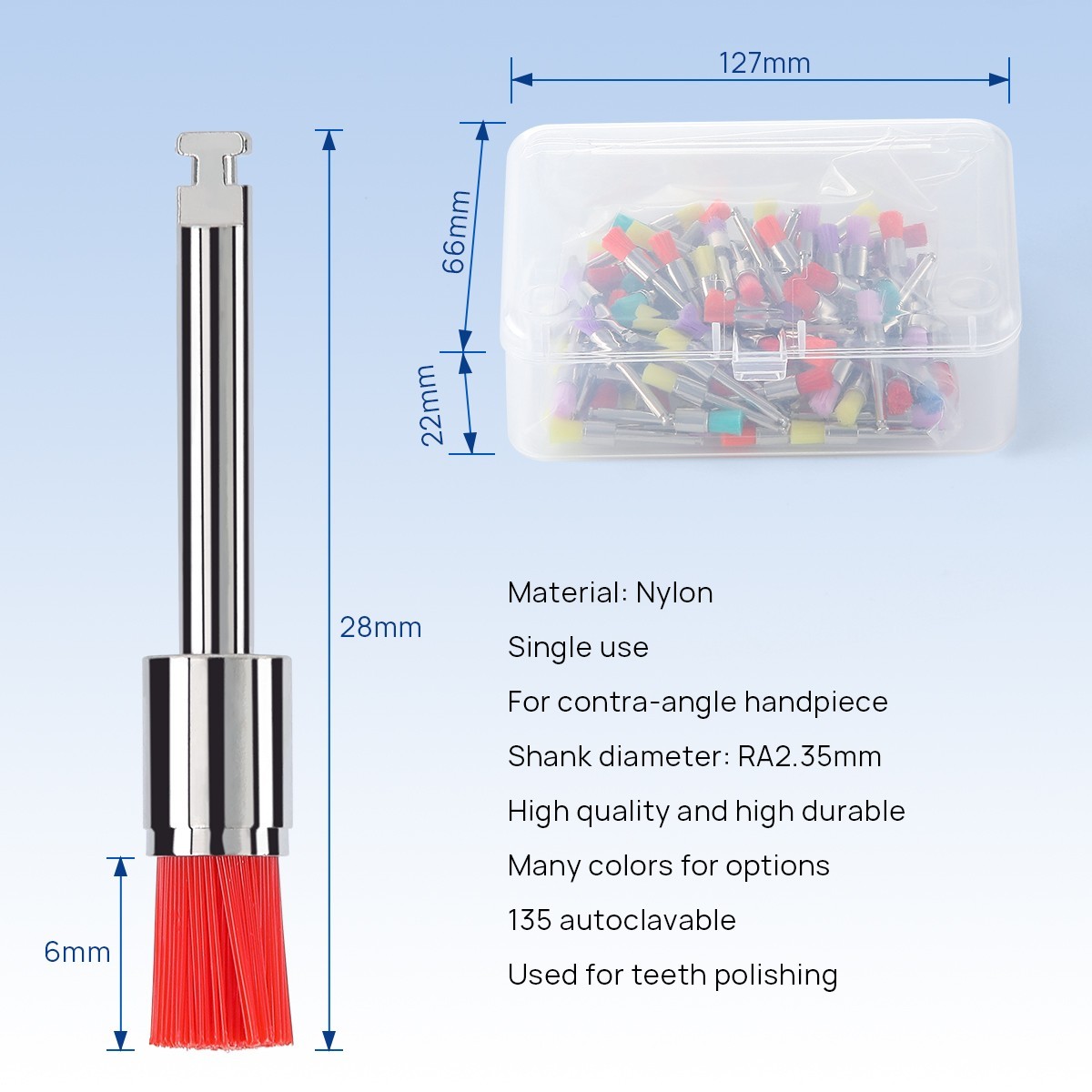 Dental Burs Diamond Burs Cups Composite Polishing for Low Speed Handpiece RA0309