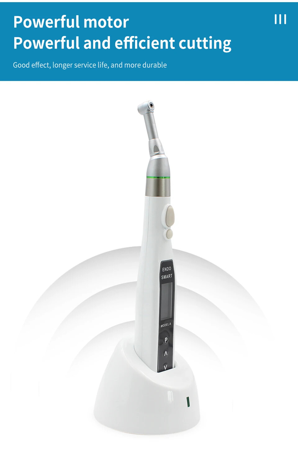 Dental Cordless Endo Motor 16:1 Contra Angle Apex Locator Root Canal Finder
