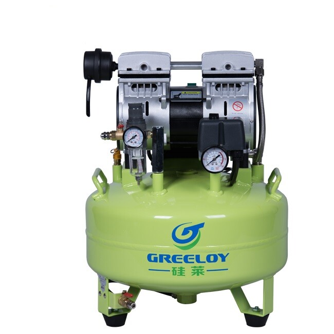 Portable Dental Air Compressor Oil Free Tank 24L Handpiece Noiseless Slient 600W