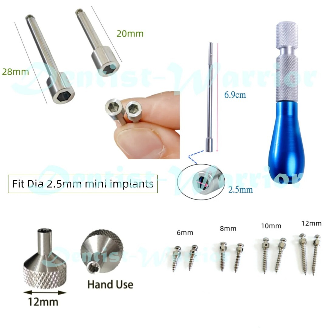Dental Orthodontic Mini Implant Micro Screws Driver Screwdriver Handpiece Key