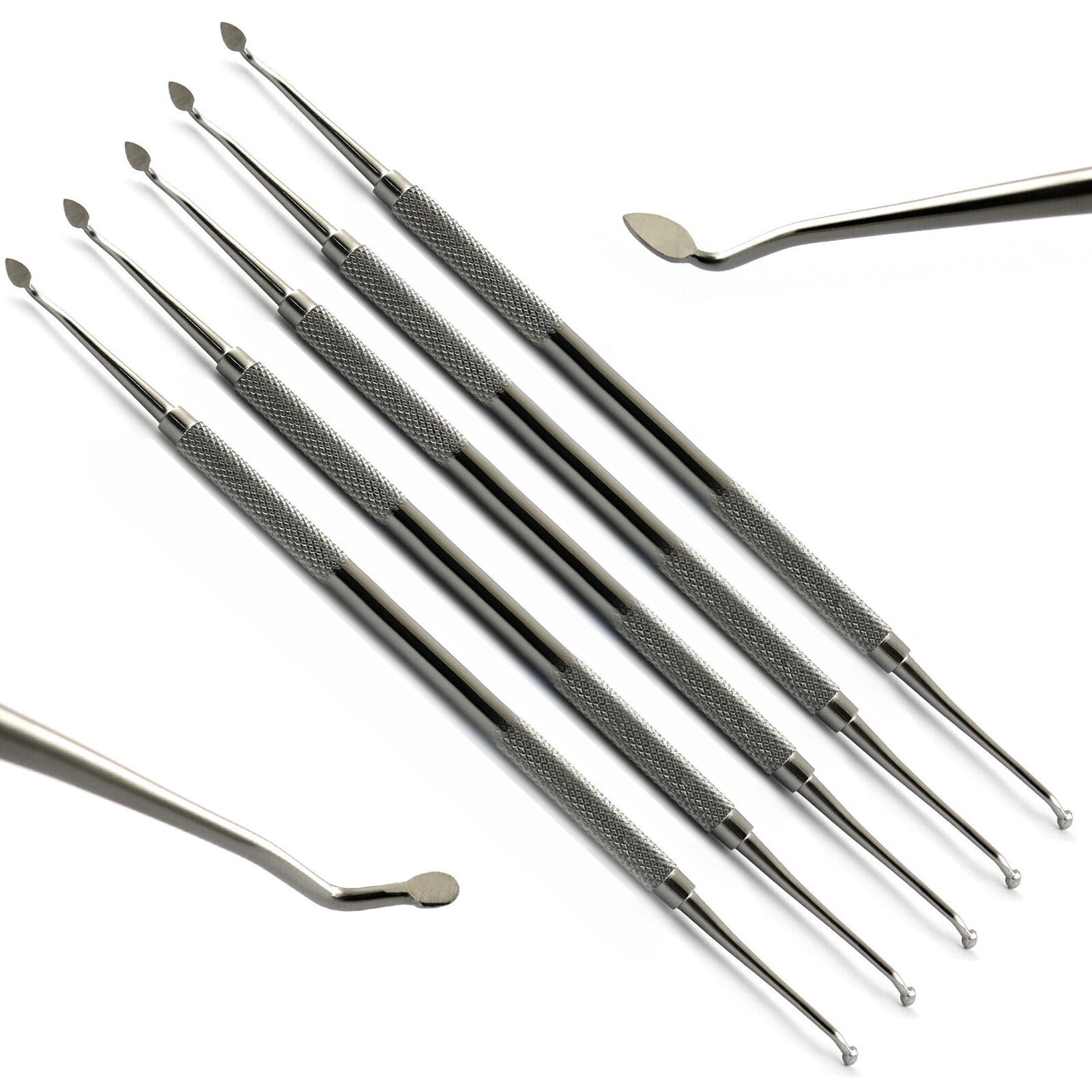 5Pcs Discoid Cleoid Carver Amalgam Dental Excavator Restorative Flash Remover