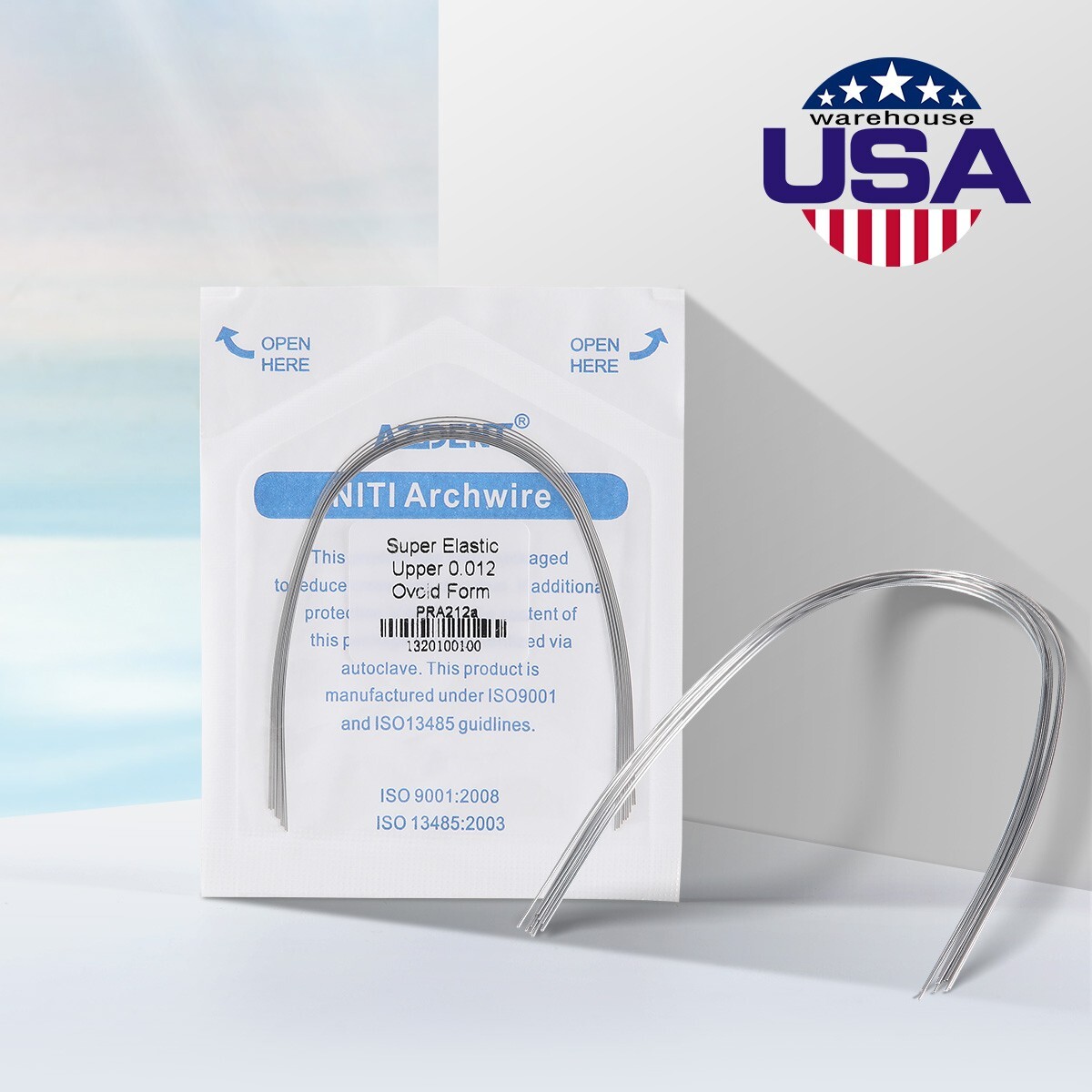 10pcs AZDENT Dental Ortho Arch Wire Super Elastic NiTi Ovoid Round Rectangular