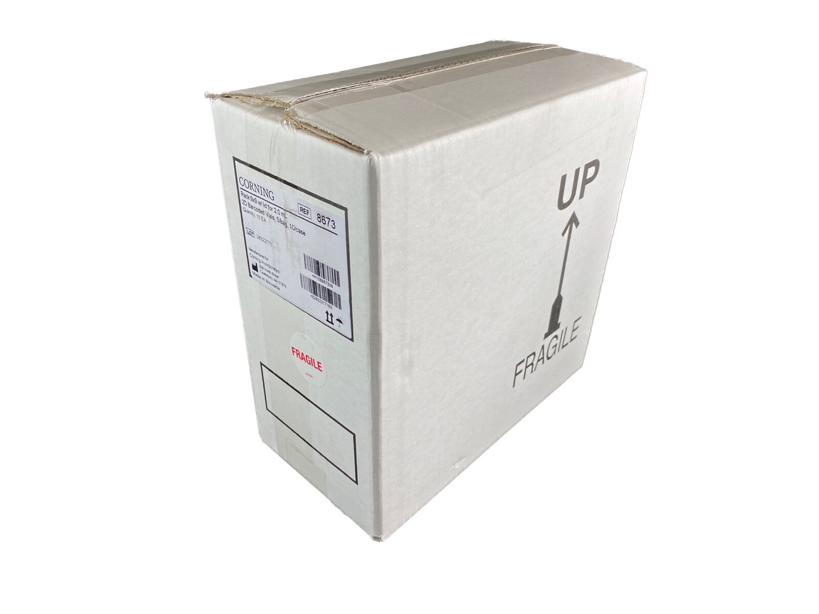 CORNING Rack 9×9 W/ Lid Polycarb 2.0mL Cryogenic Vial Storage Box 8673 (10/Case)