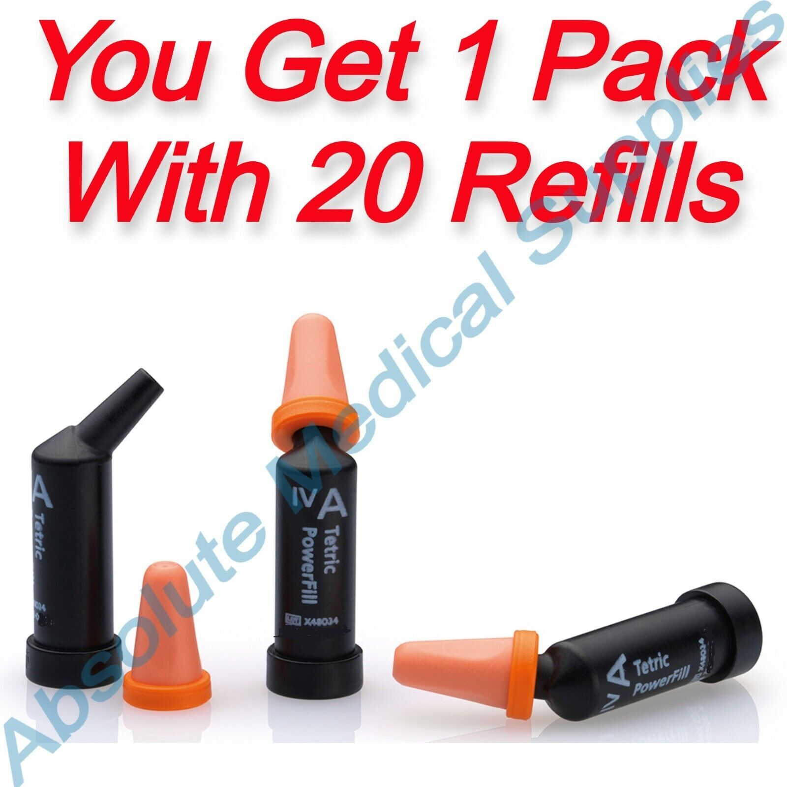 *20-Pieces* Ivoclar Tetric PowerFill Cavifil Shade IVA 0.2g Refill 668107WW
