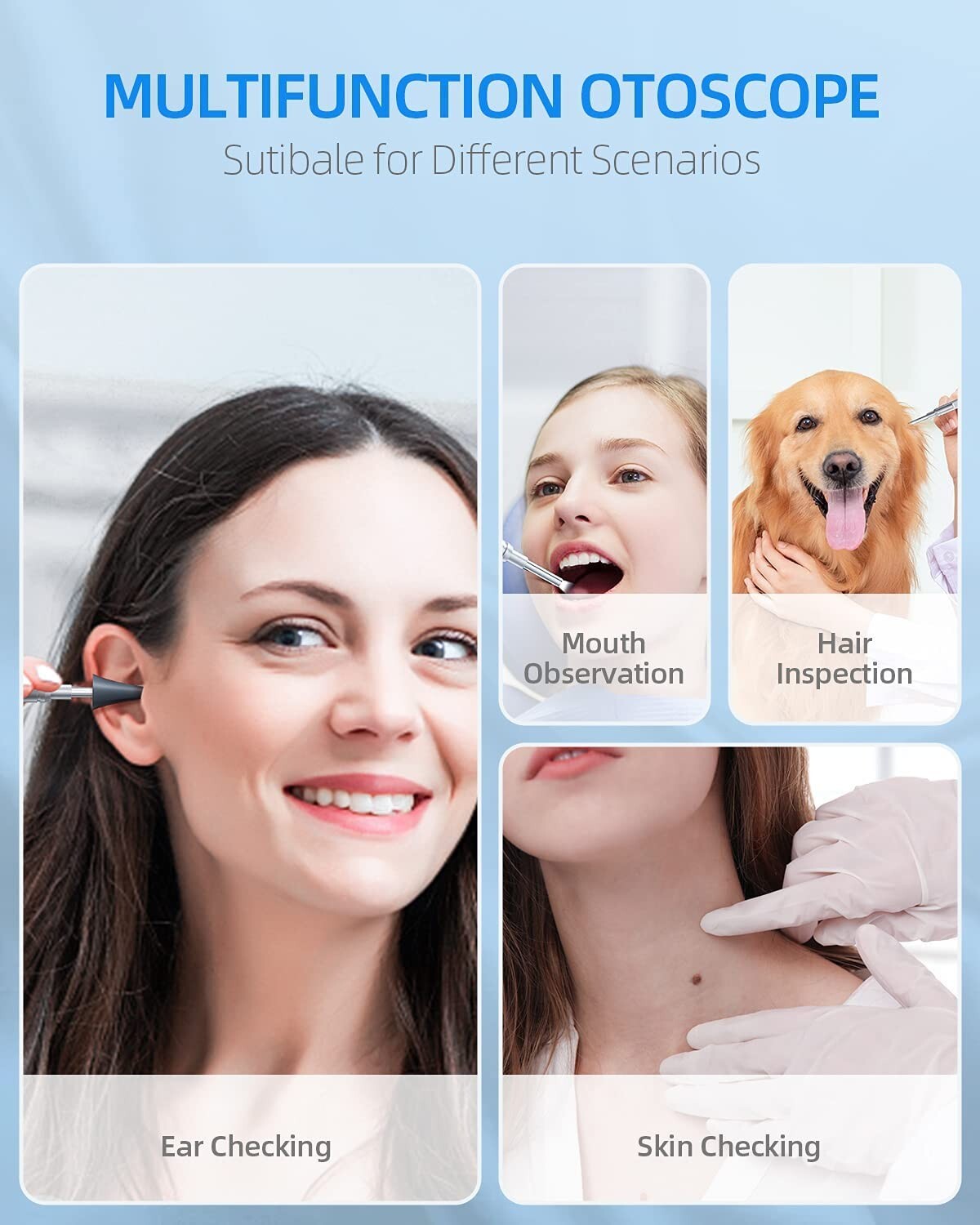 ScopeAround Ear Cleaning Camera Digital Otoscope Ear Camera with Ear Wax Removal
