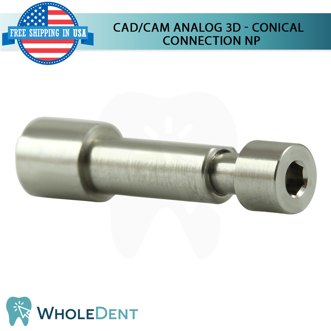1x Dental 3D Analog Narrow Platform NP Conical Connection Hex 2.25mm CAD/CAM