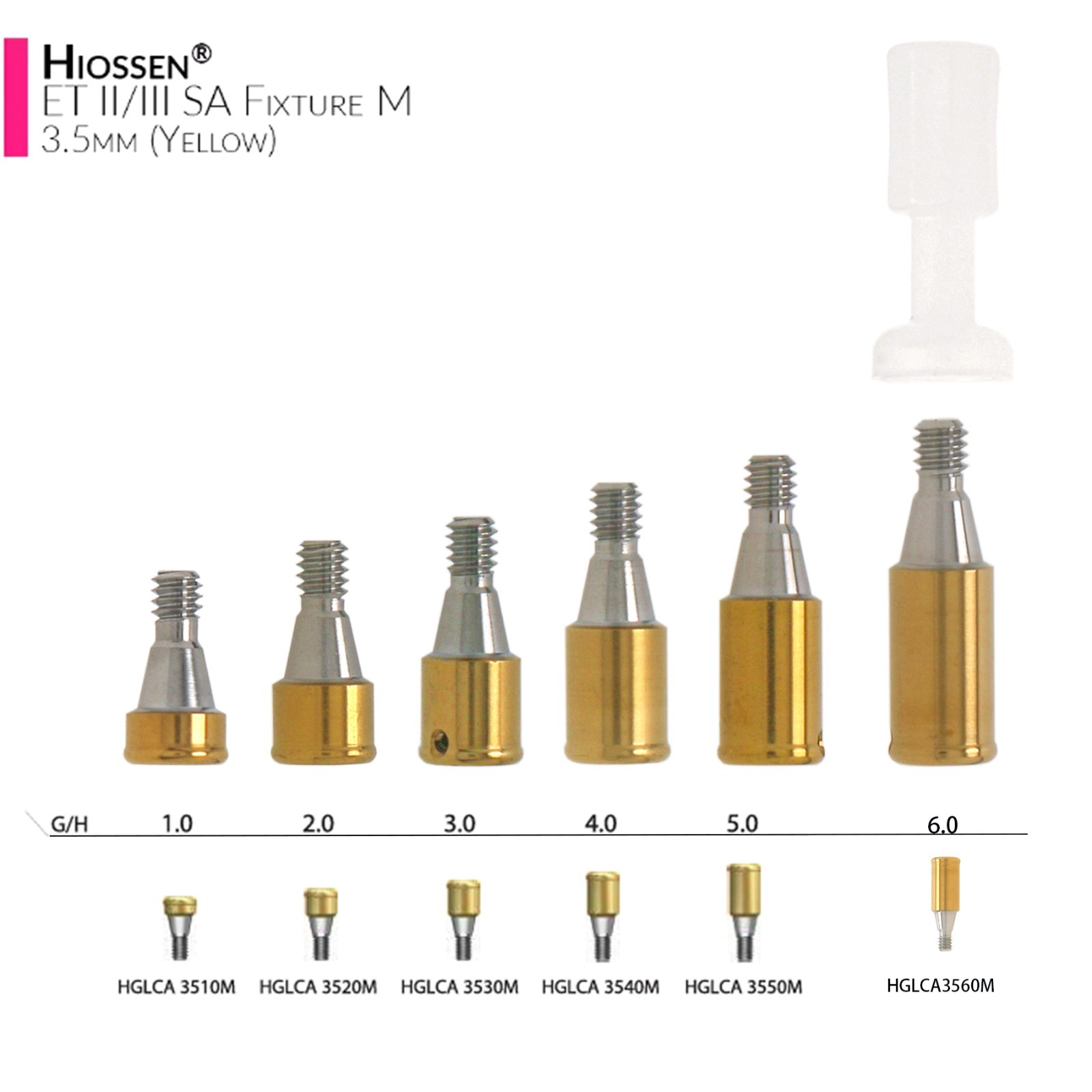 Overdenture Locator Abutment Regular/Mini Hiossen ET Platform Compatible 1-7.0mm