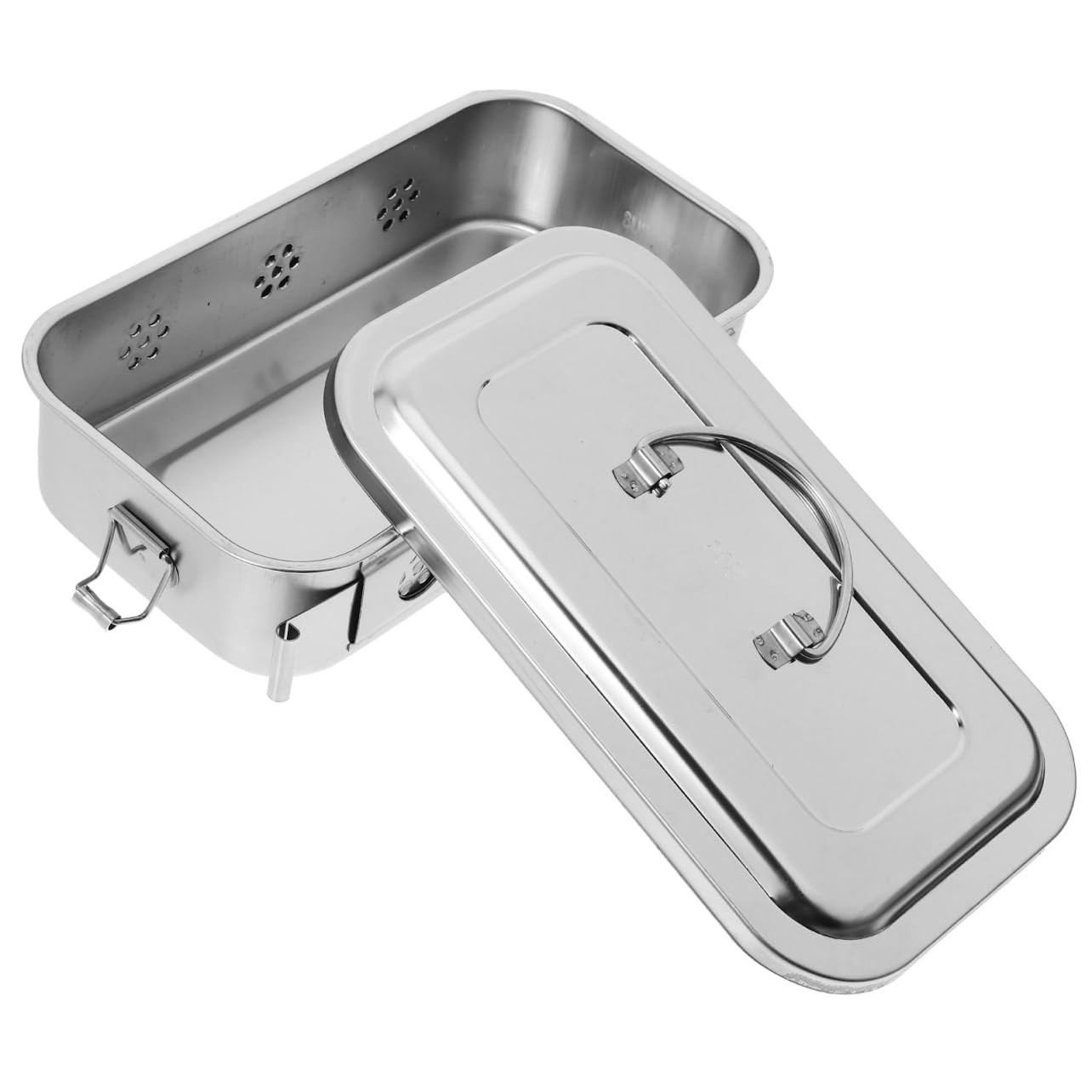 NIYANGLE Stainless Steel Medical Storage Case with Lid and Holes Utility Tray…