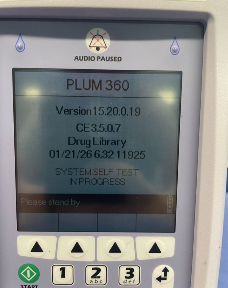 ICU Medical Plum 360 Infusion IV Pump W/Pole and clamp CERT till 8/27