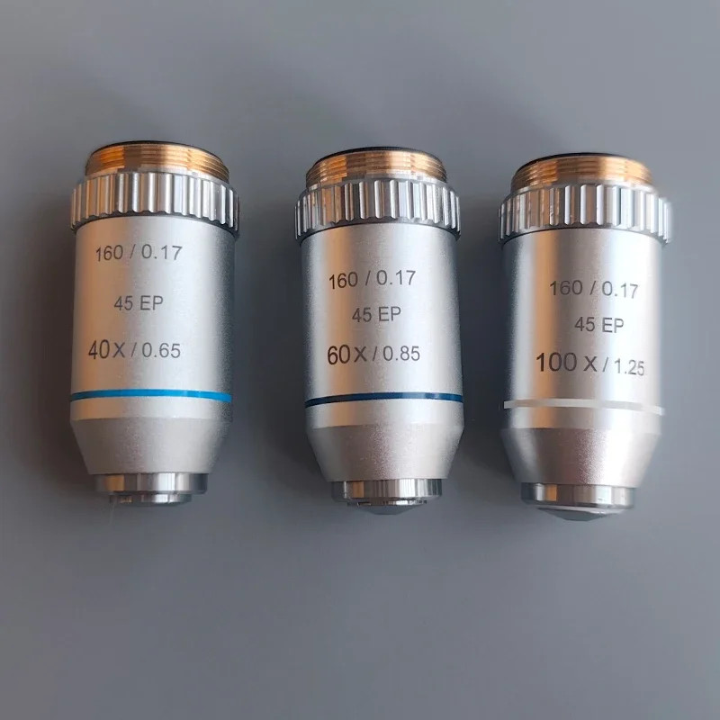 Semi-plan Achromatic Objective Lens 195 4X/10X/20X/40X/60X/100X 160/0.17 45EP