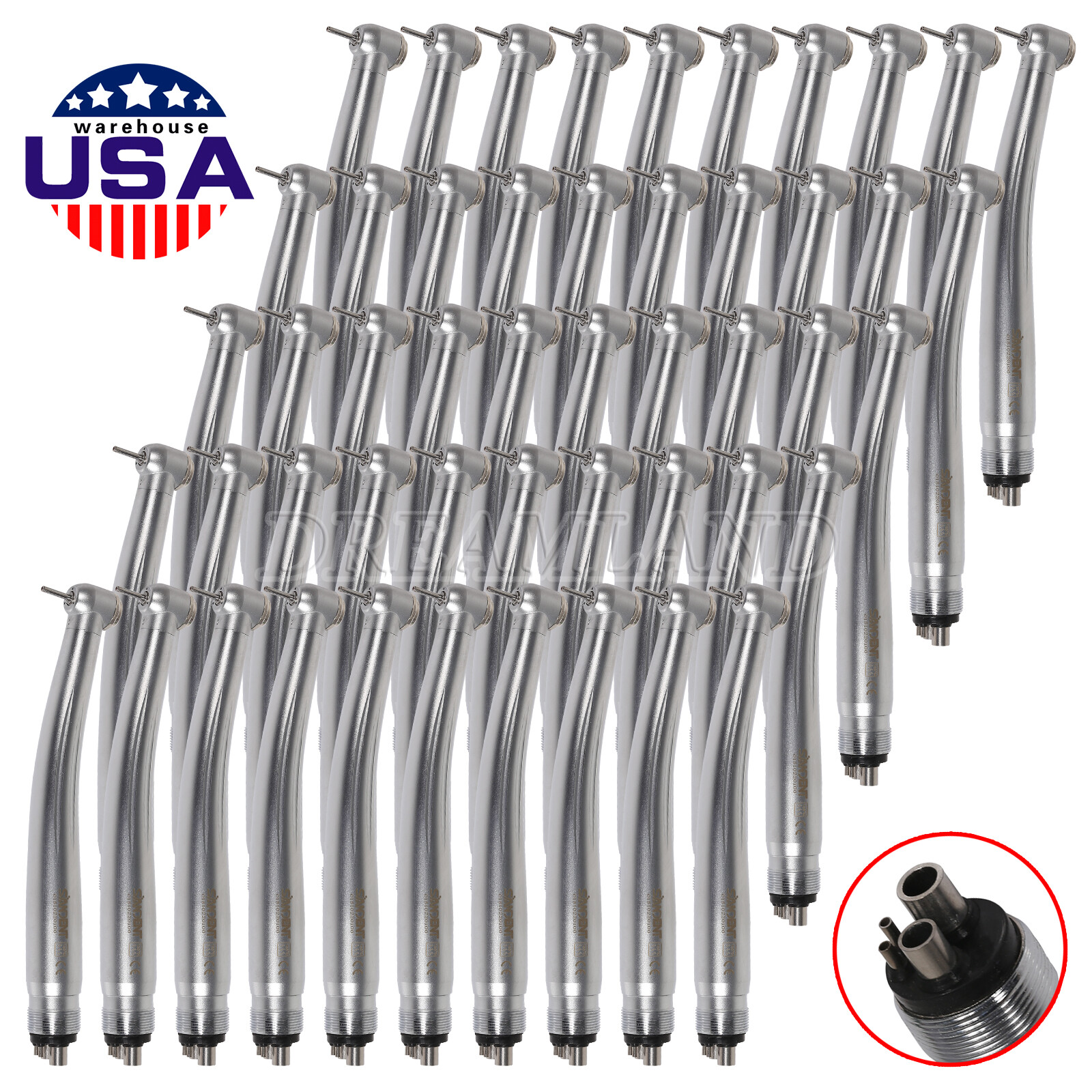 1-100 NSK Style Dental High Speed Handpiece Clean Head STNABM 4 holes