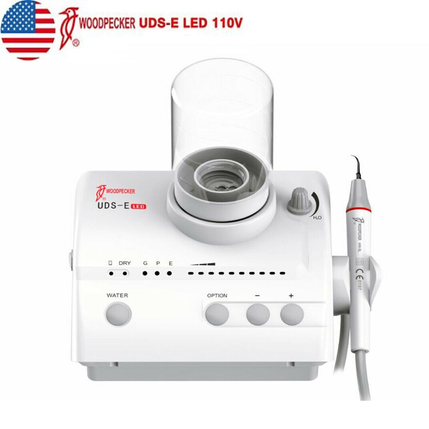 Woodpecker UDS-E LED Dental Ultrasonic Piezo Scaler Scaling Perio Endo w/Tips