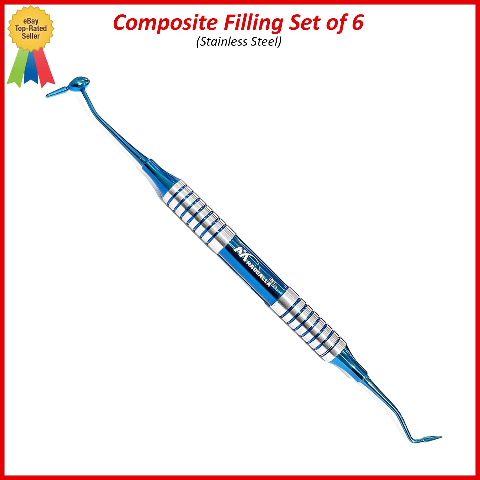 6pcs/set Dental Composite Resin Filling Spatula Repair Restorative Instruments