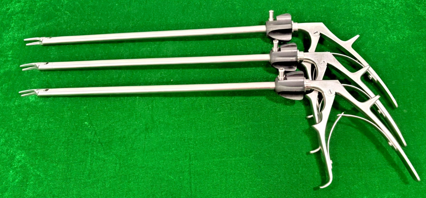 3pc Laparoscopic Clip Applicator Single Action LT300 10mm Reusable Instruments