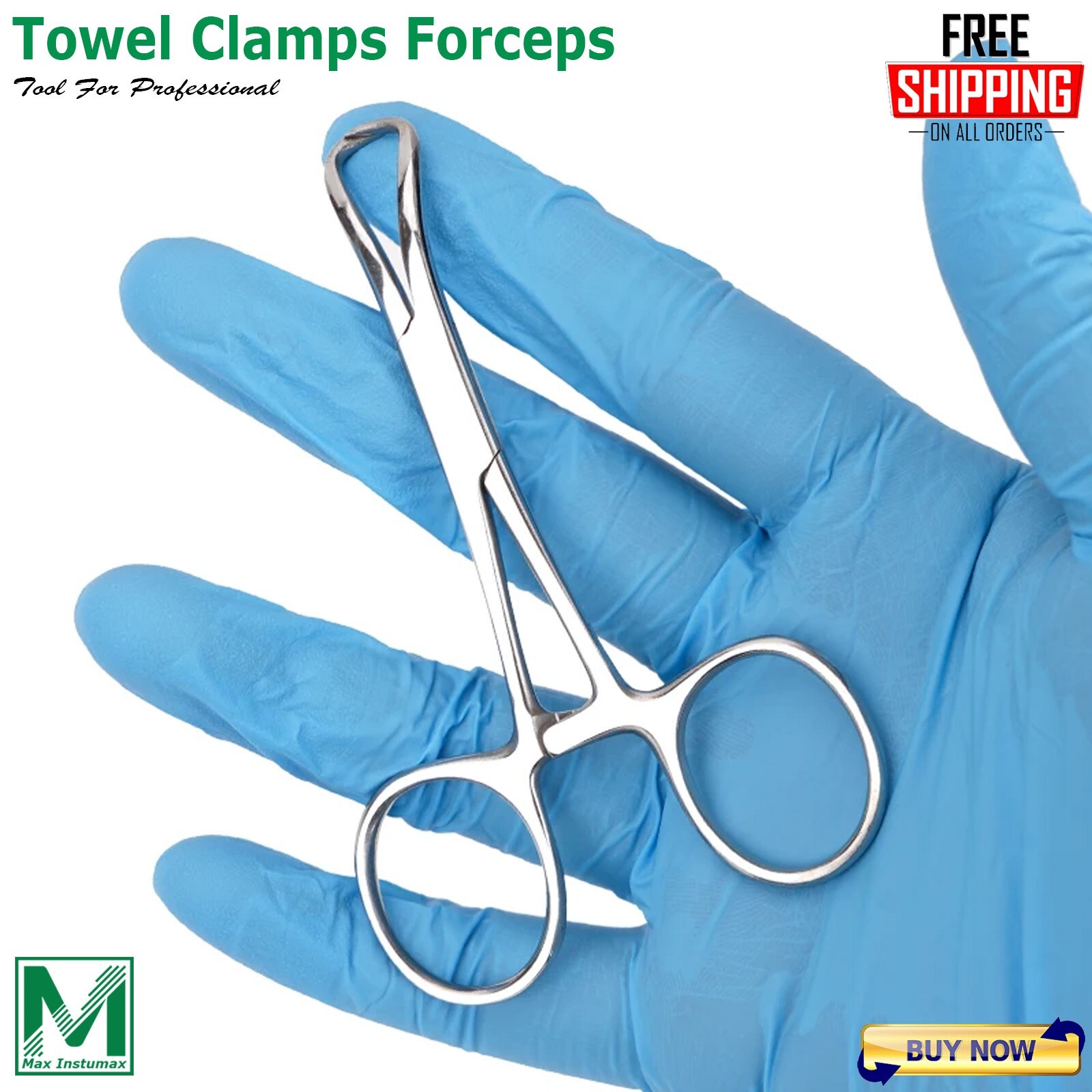 Backhaus Towel Clamp Locking Forceps 3.5” Grasping Tissue Surgical Veterinary